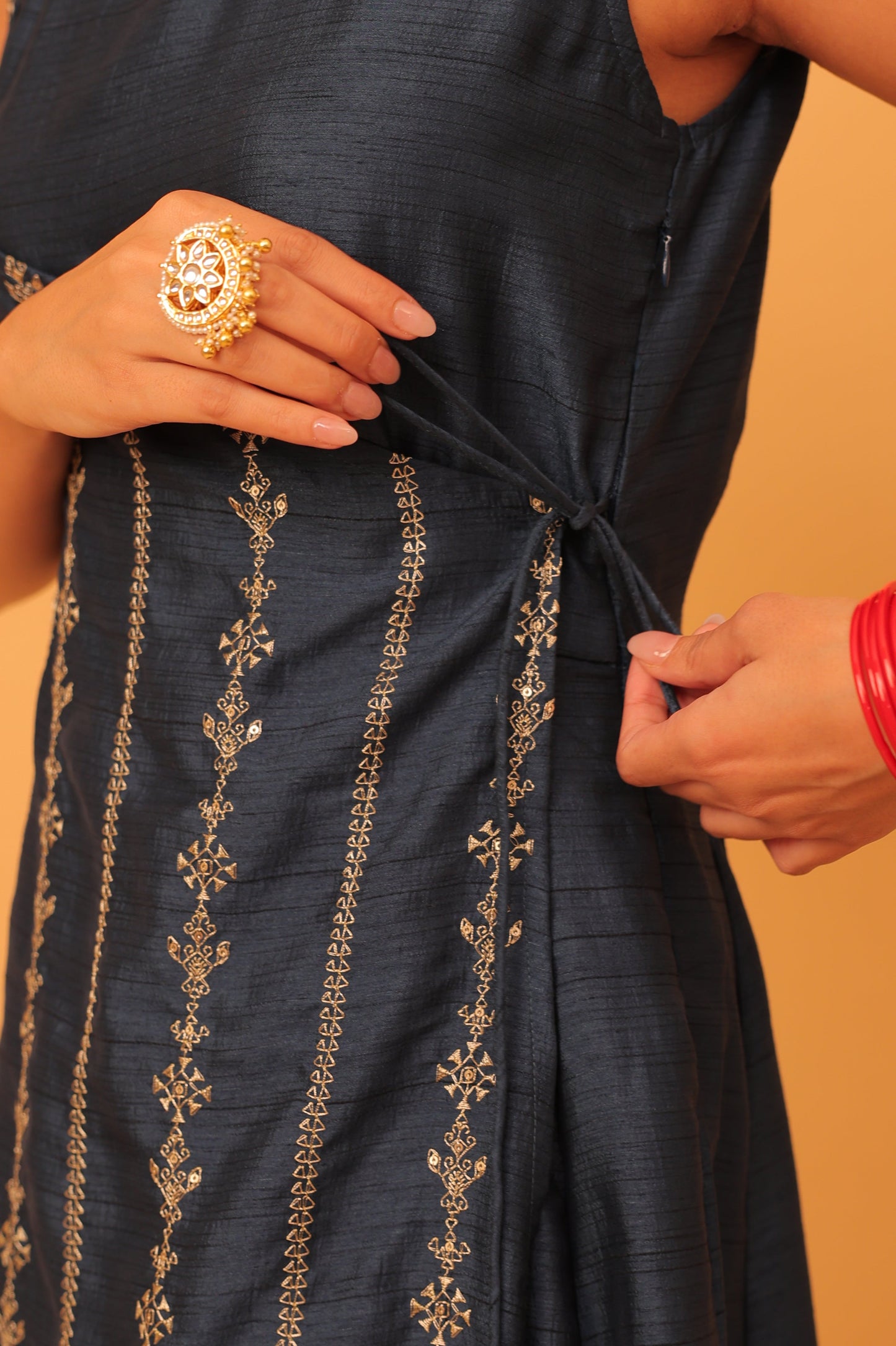 Nazaakat Mehfil Navy Blue Anarkali