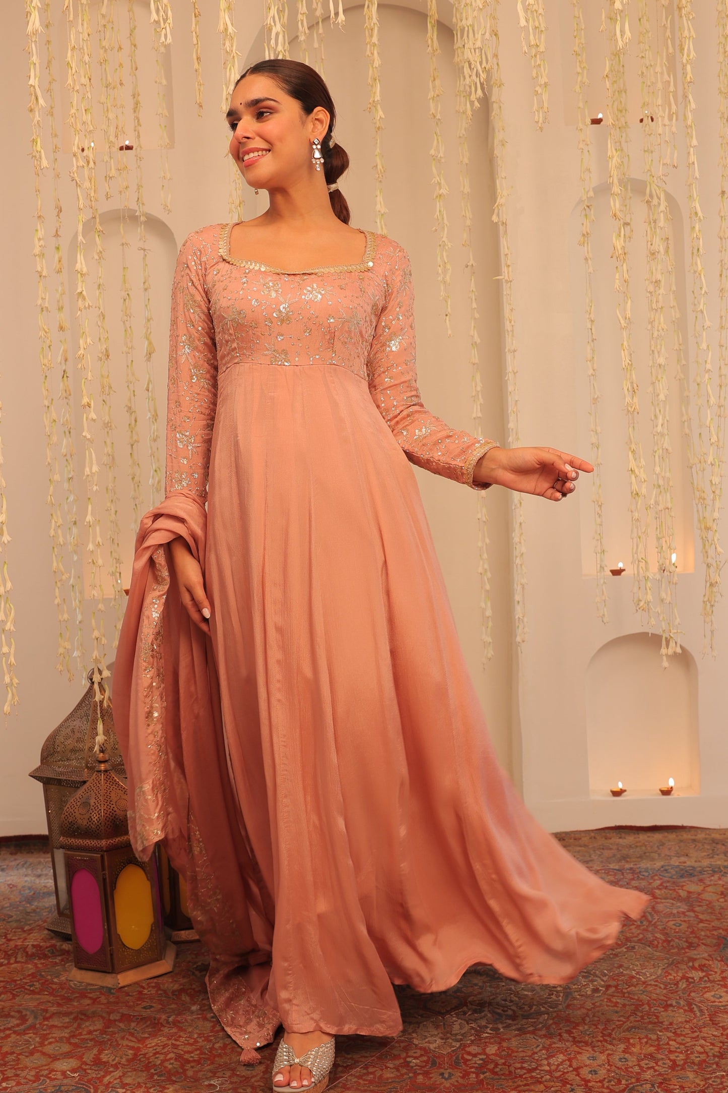 Nazaakat Mehfil Blush Pink Anarkali Set