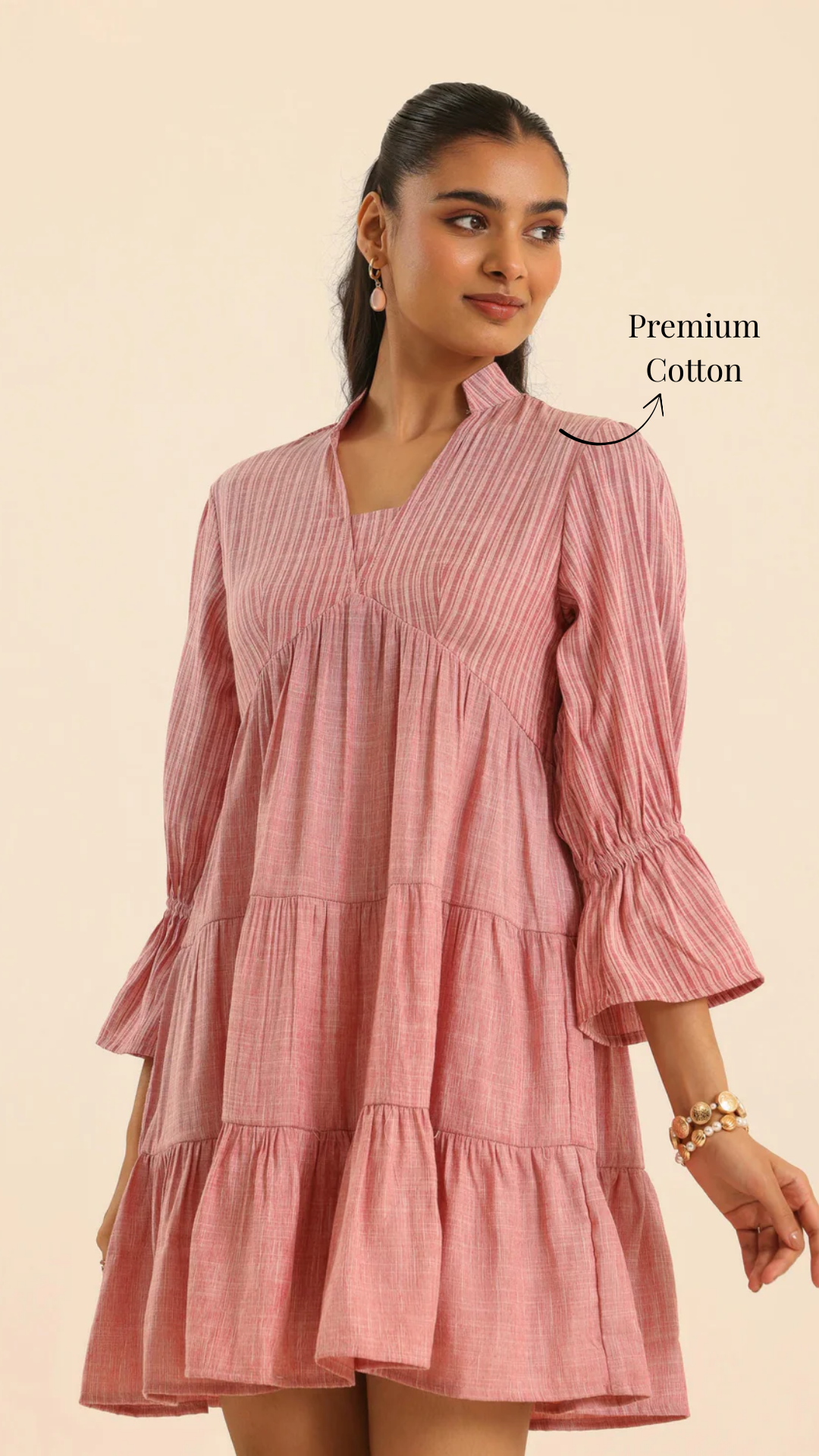 Nazaakat Plush Rush Tiered Dress