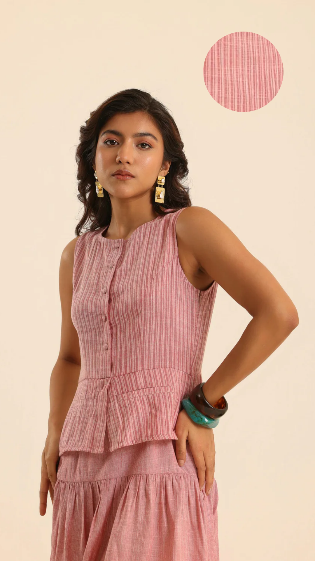 Nazaakat Pink Blush Short Dress