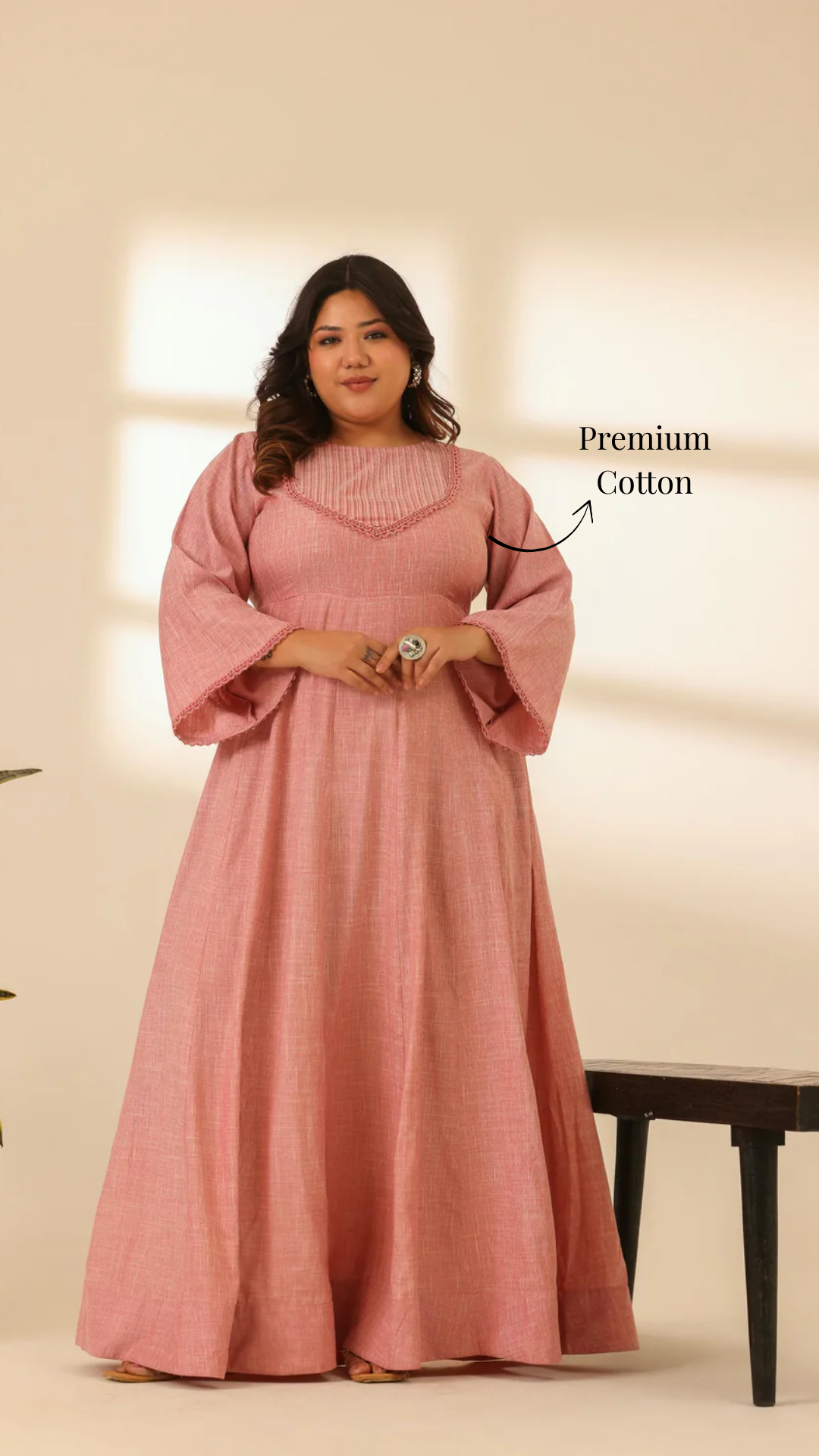 Nazaakat Pink Plush Anarkali Dress
