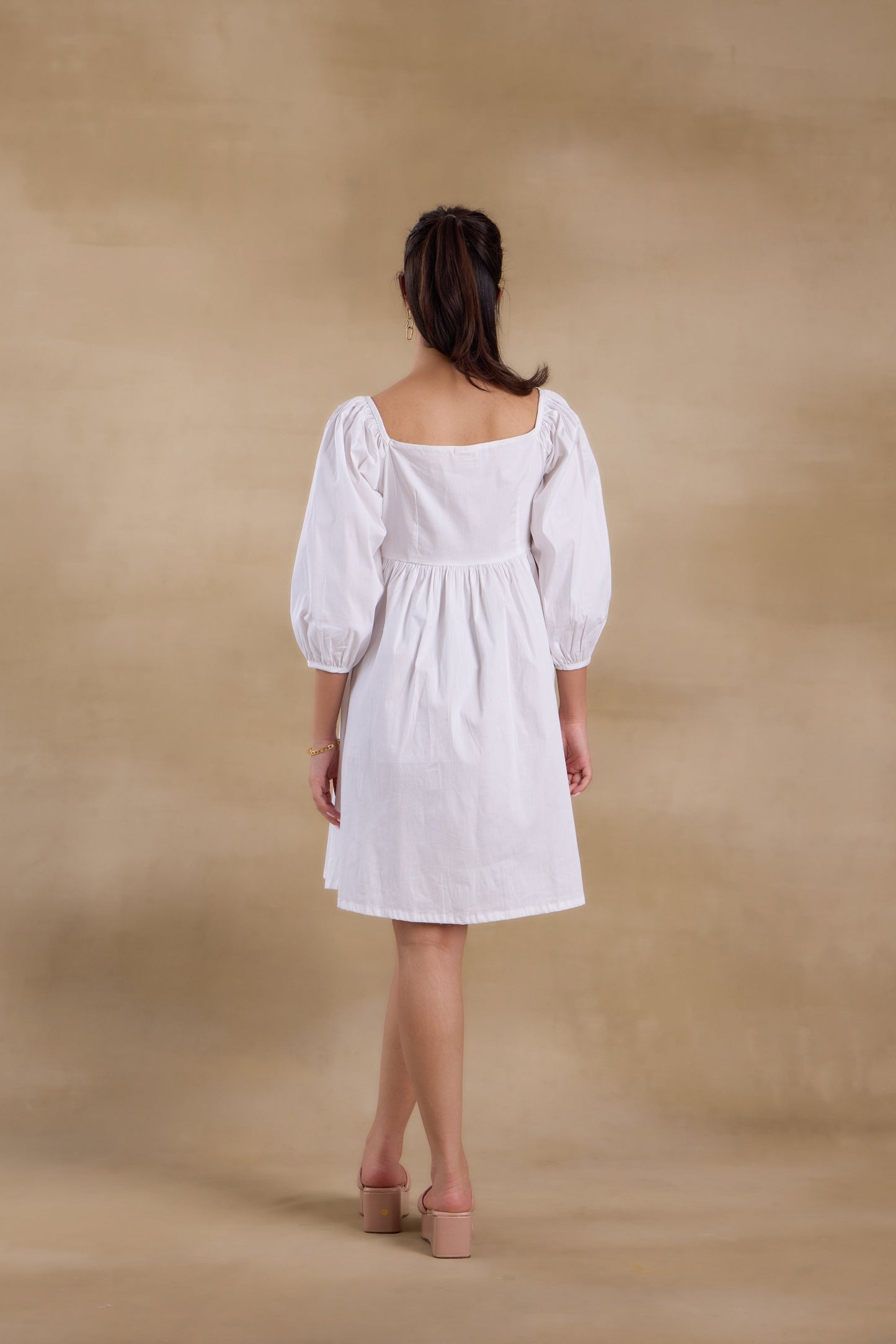 Nazaakat Essentials White Vacay Dress