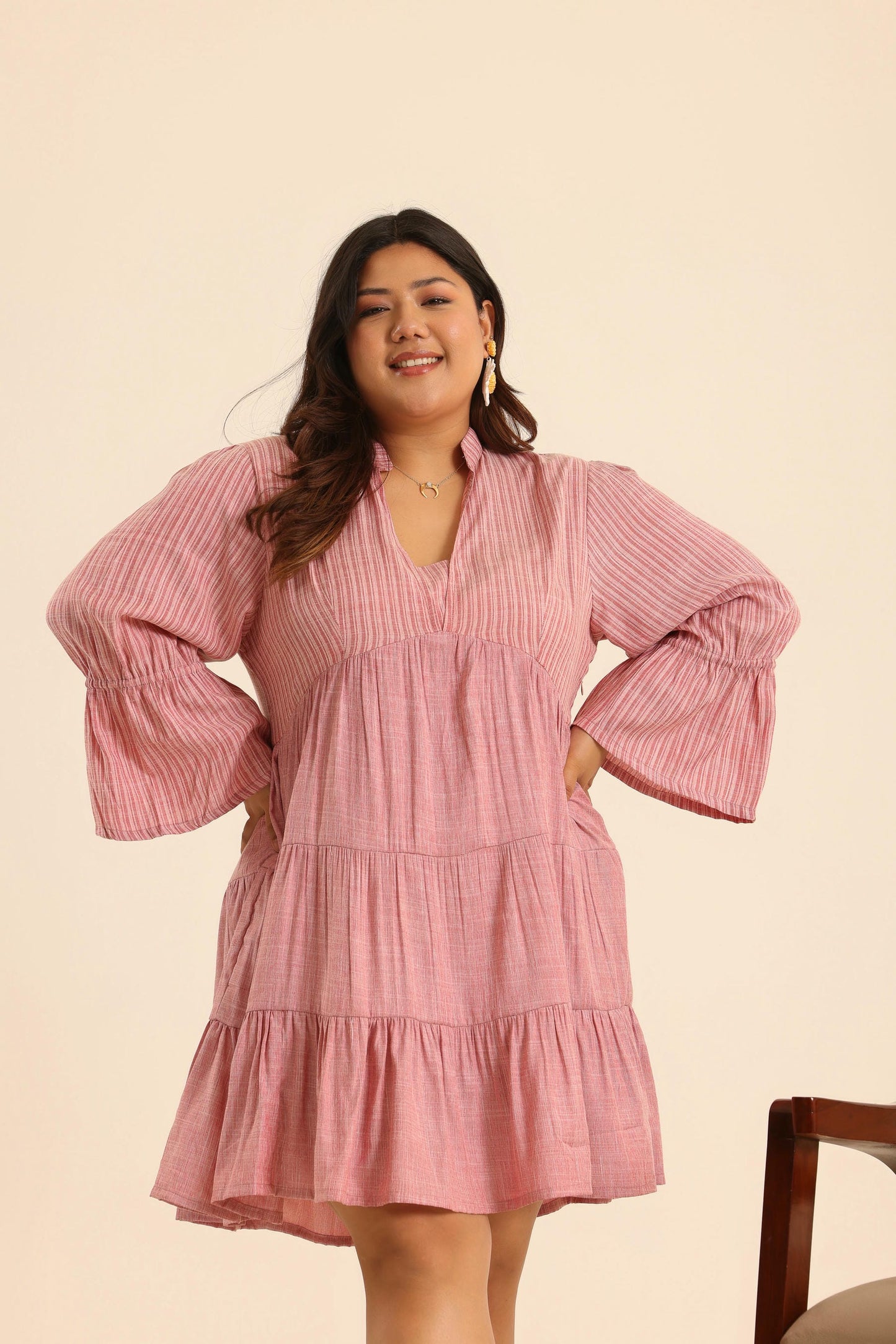 Nazaakat Plush Rush Tiered Dress
