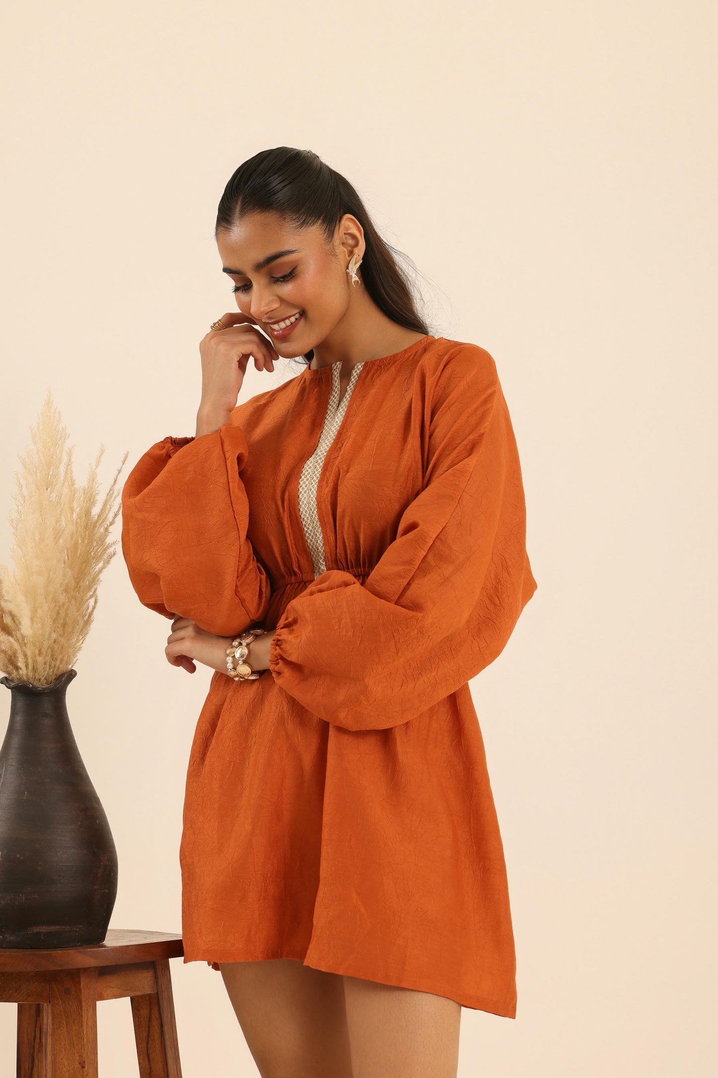 Nazaakat Coral Comfort Dress