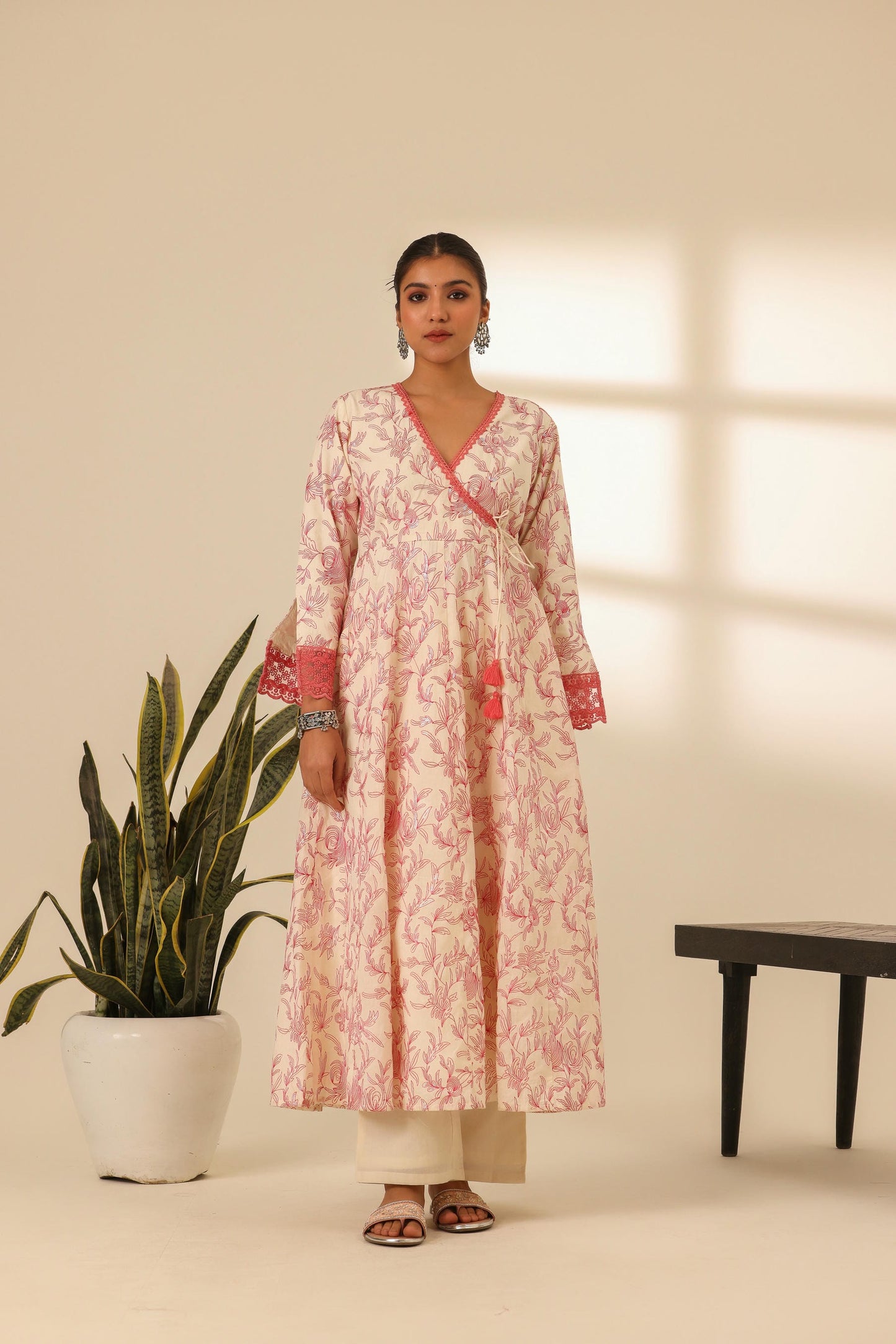 Rangrez Fuchsia Glow Embroidered Anarkali