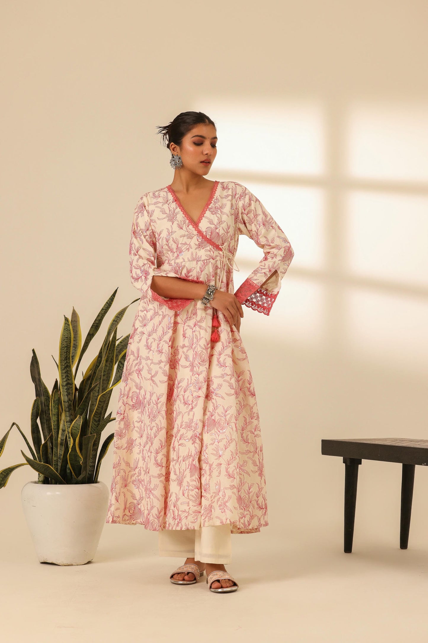 Rangrez Fuchsia Glow Embroidered Anarkali