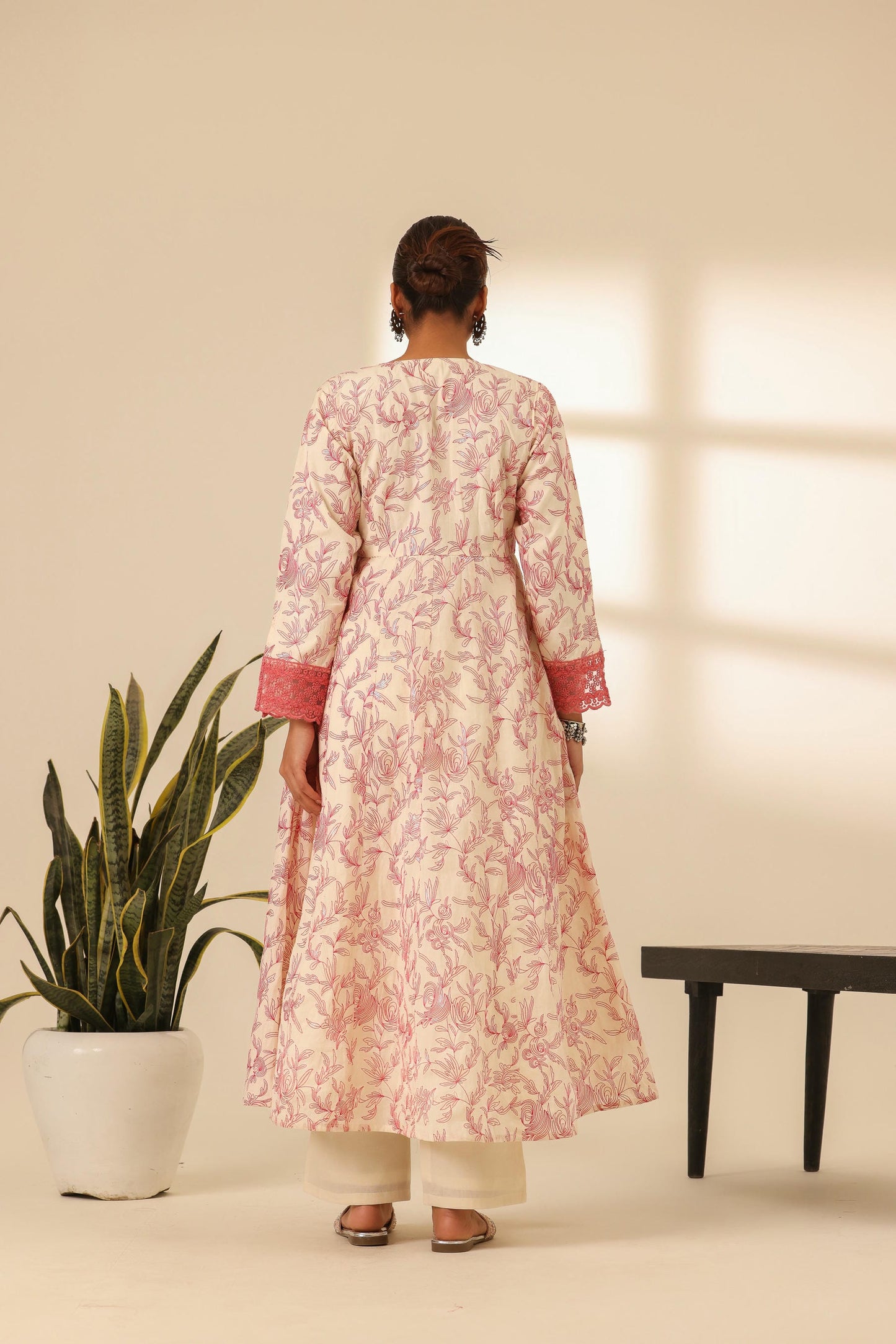 Rangrez Fuchsia Glow Embroidered Anarkali