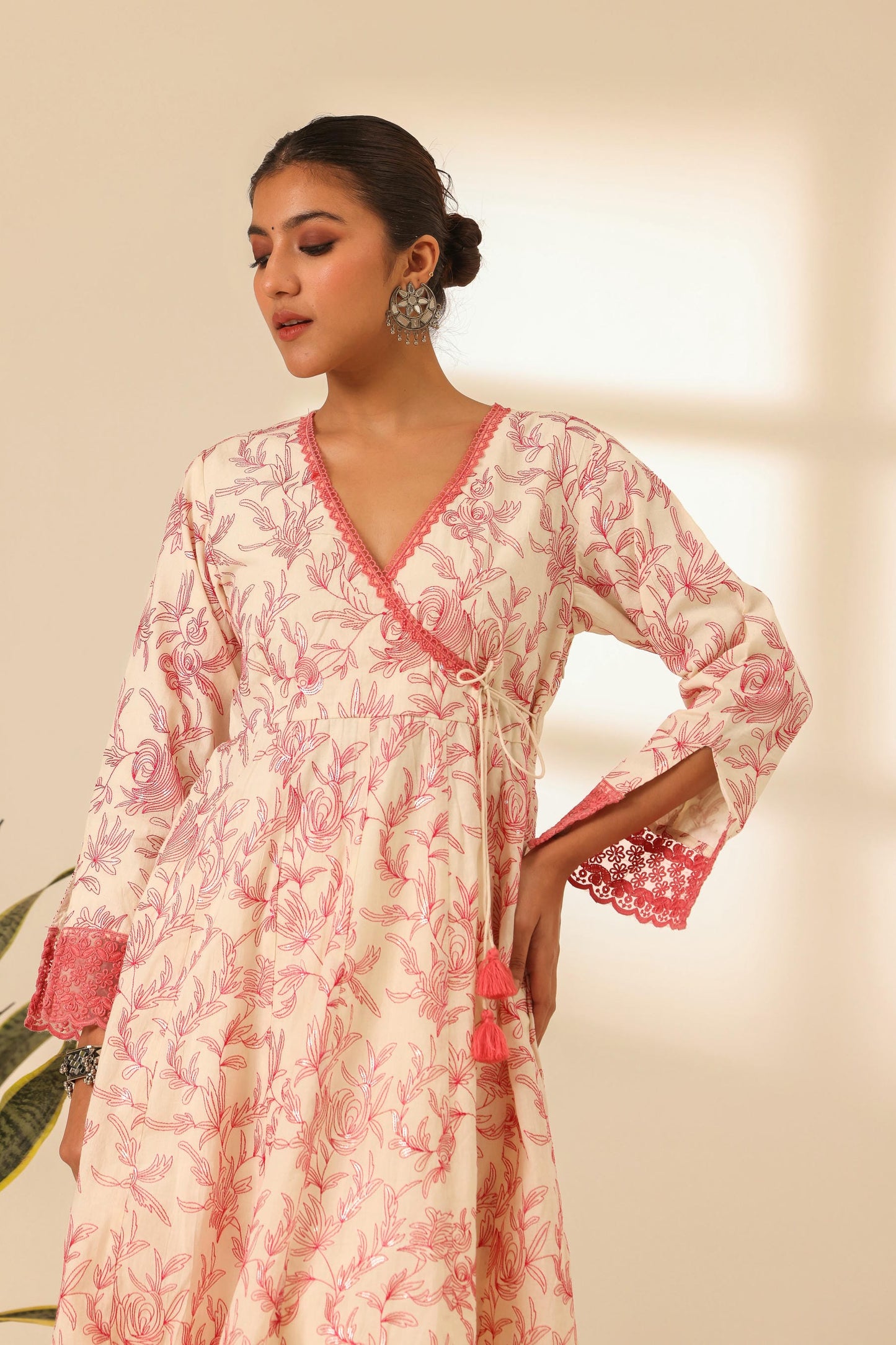 Rangrez Fuchsia Glow Embroidered Anarkali