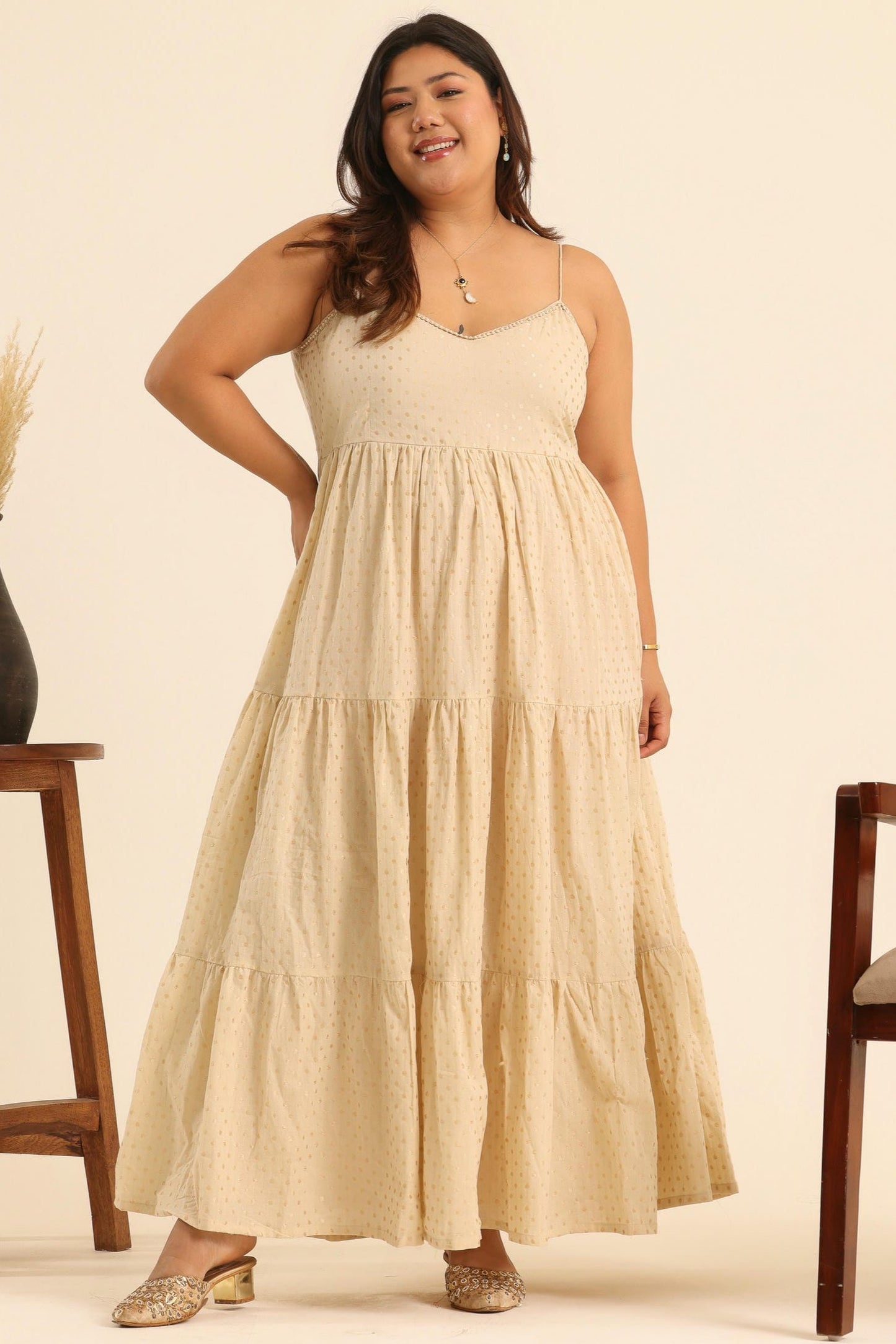 Nazaakat Champagne Kiss Maxi Dress