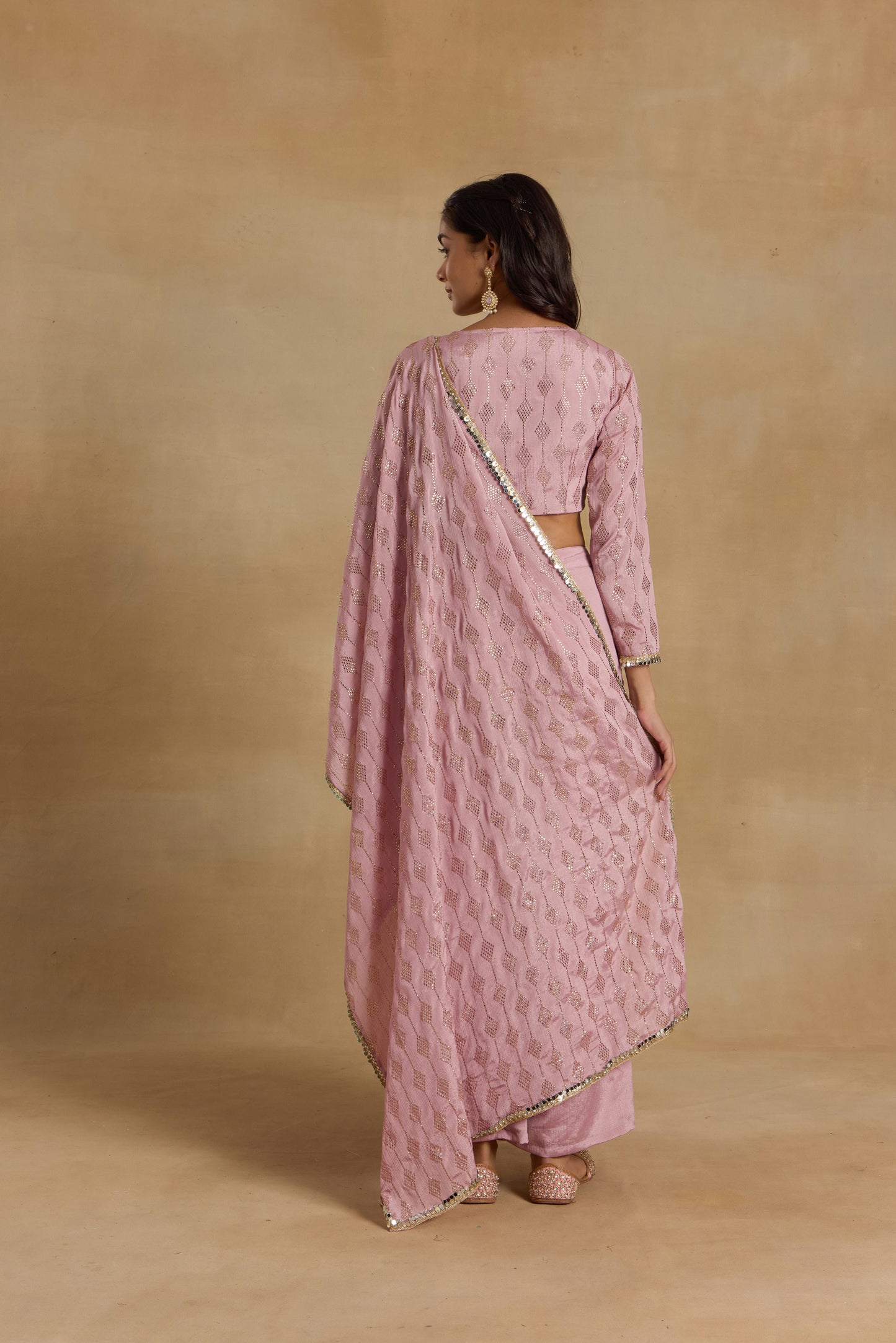 Nazaakat Heer Lilac Ready To Wear Pant Sari Set