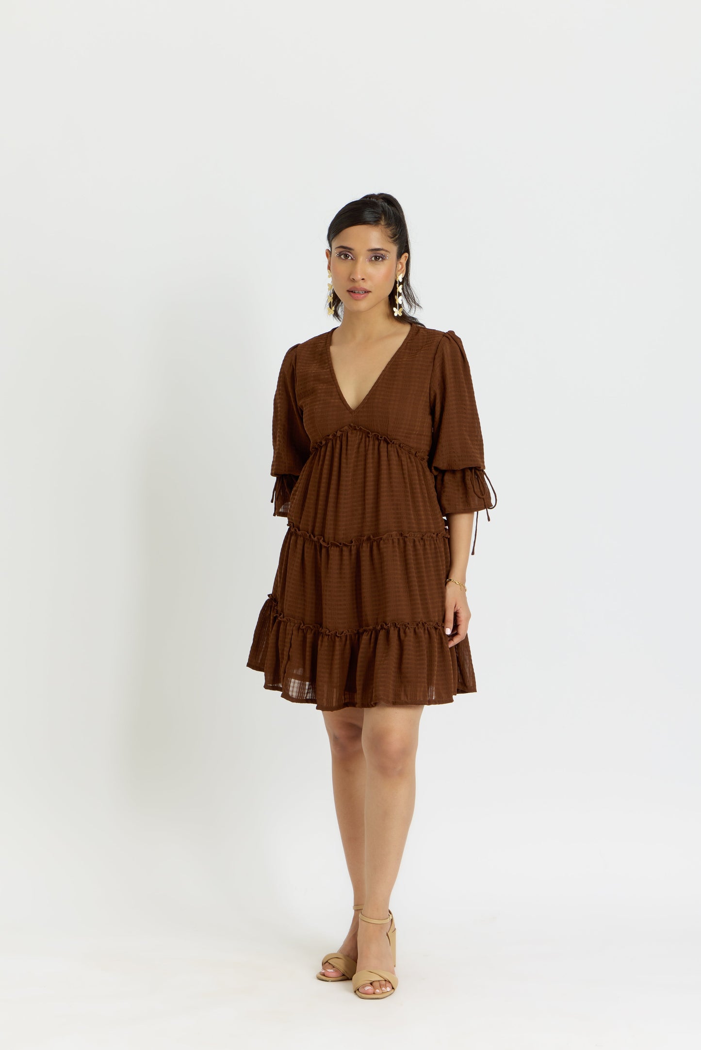 Nazaakat Cairo Short Tiered Dress