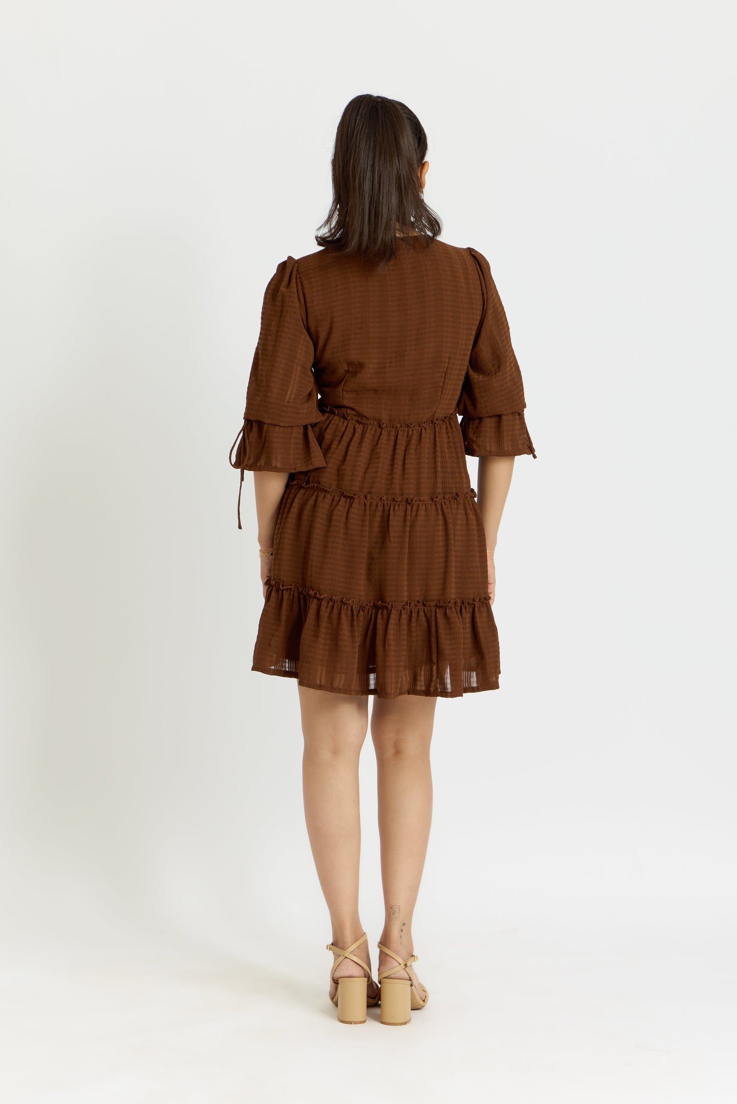 Nazaakat Cairo Short Tiered Dress