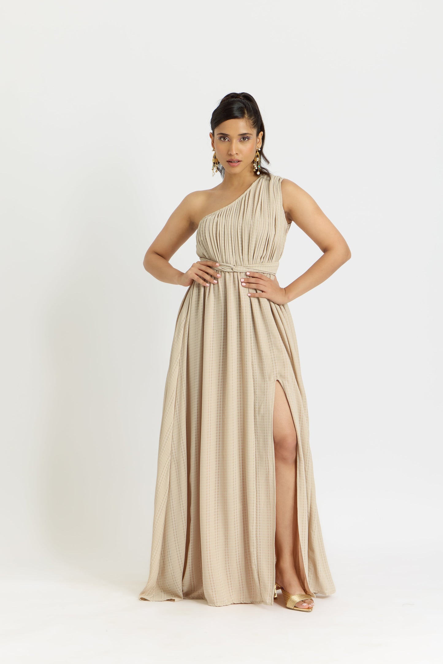 Nazaakat Cairo Soft Glam One Shoulder Dress