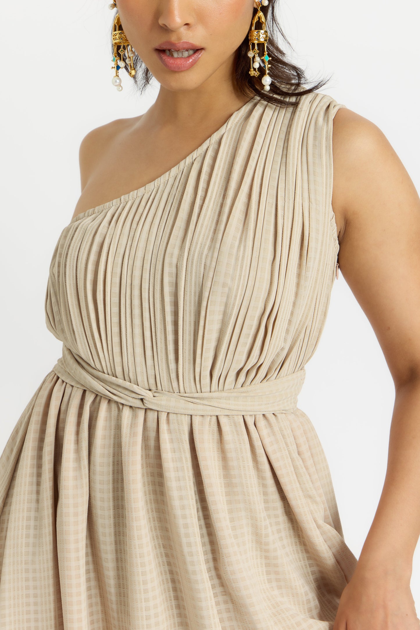 Nazaakat Cairo Soft Glam One Shoulder Dress