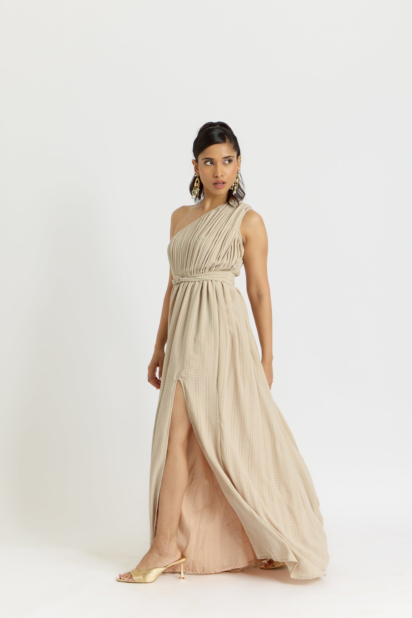 Nazaakat Cairo Soft Glam One Shoulder Dress