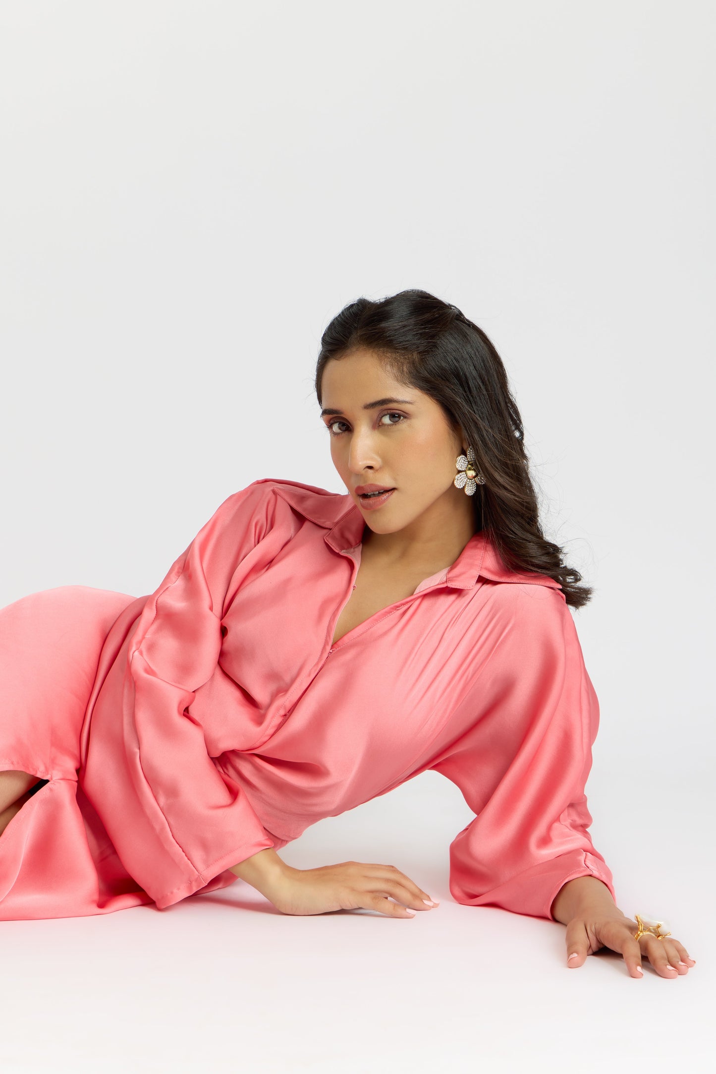 Nazaakat Cairo Bubblegum Front Knot Dress