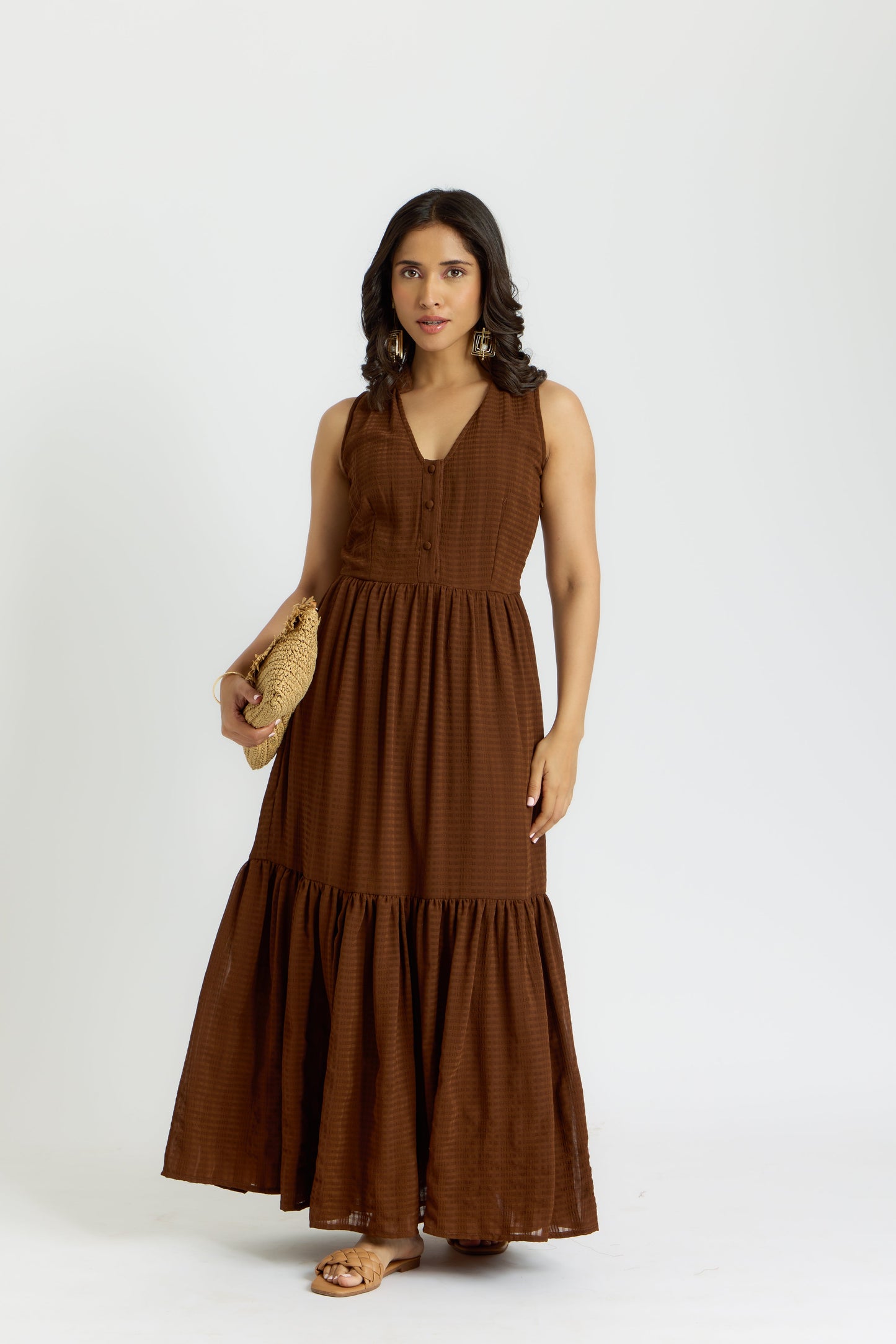 Nazaakat Cairo Mocha Long Dress