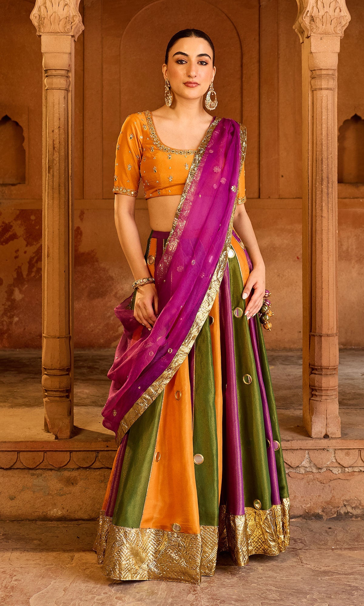 Phillauri 2 multi colour lehenga with blouse and dupatta (set of 3)