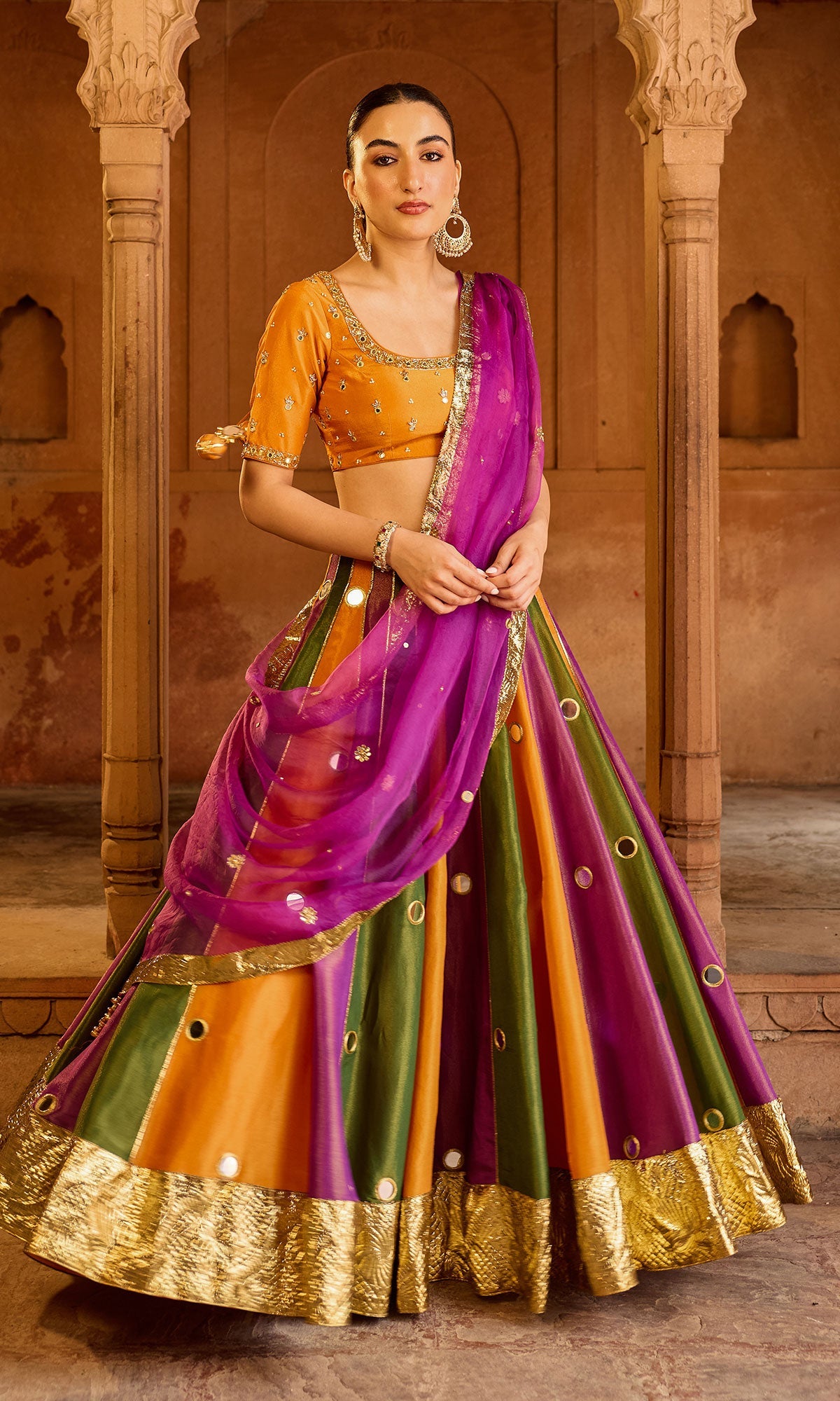 Phillauri 2 multi colour lehenga with blouse and dupatta (set of 3)