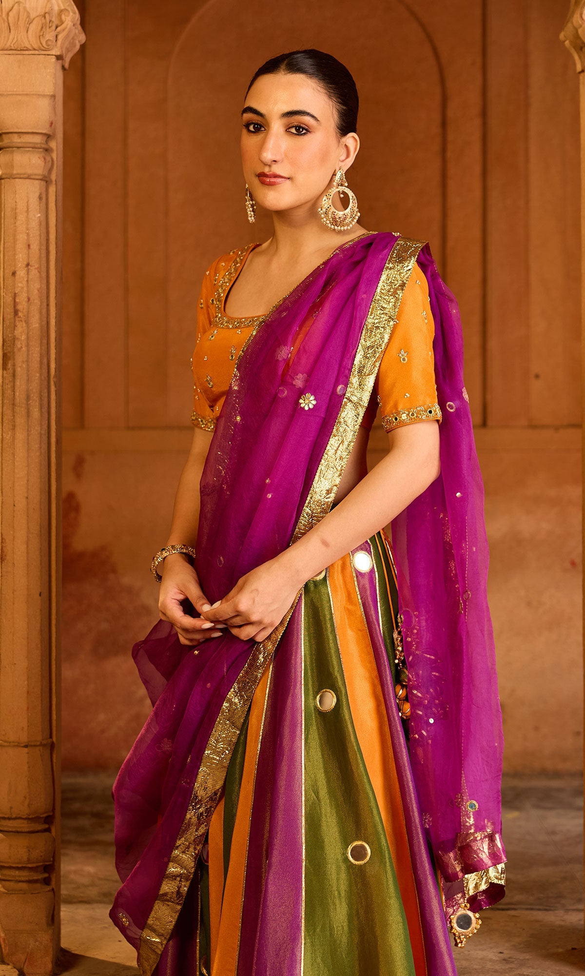 Phillauri 2 multi colour lehenga with blouse and dupatta (set of 3)