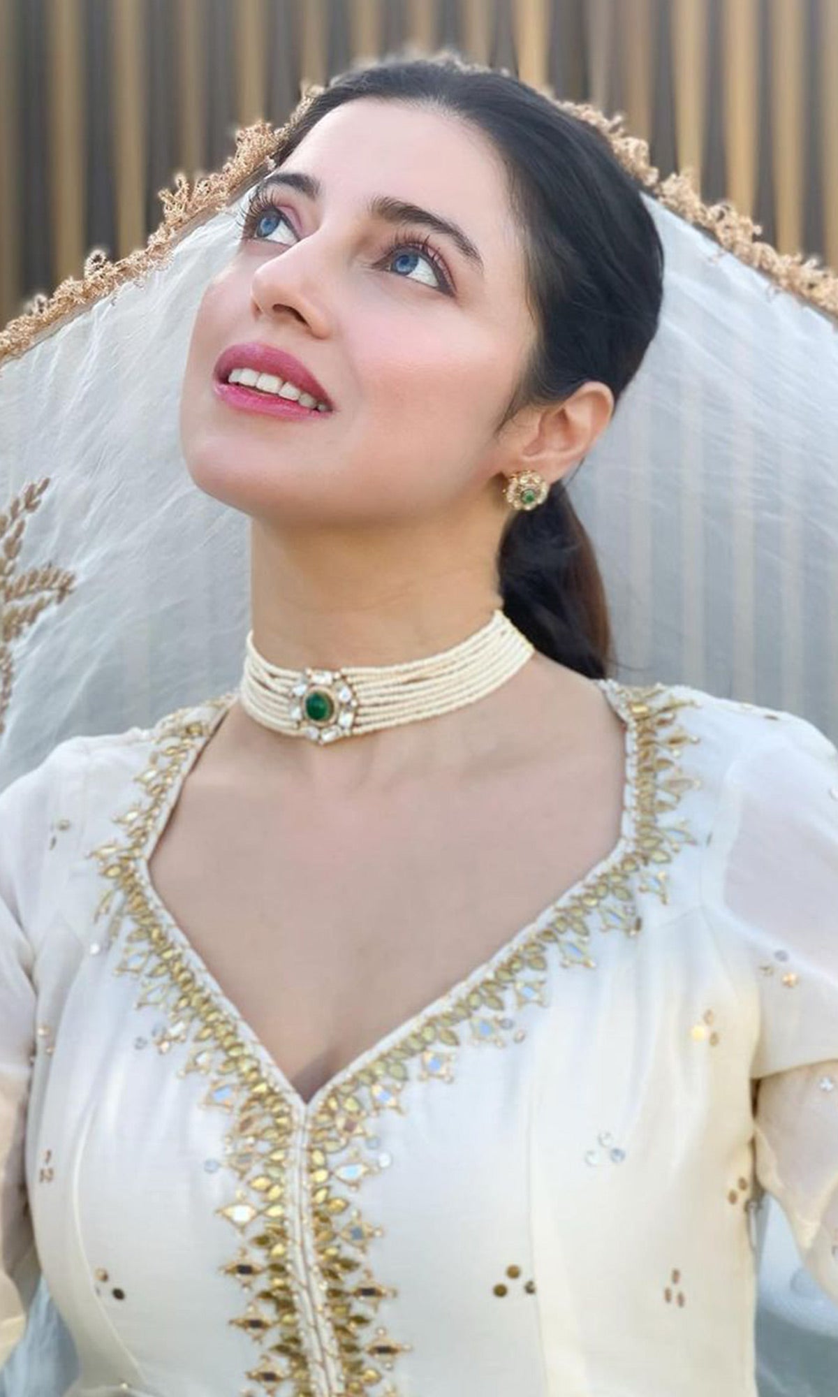 Divya Khosla Kumar in Jhilmil White Lehenga With Kurta And Dupatta Set Of 3