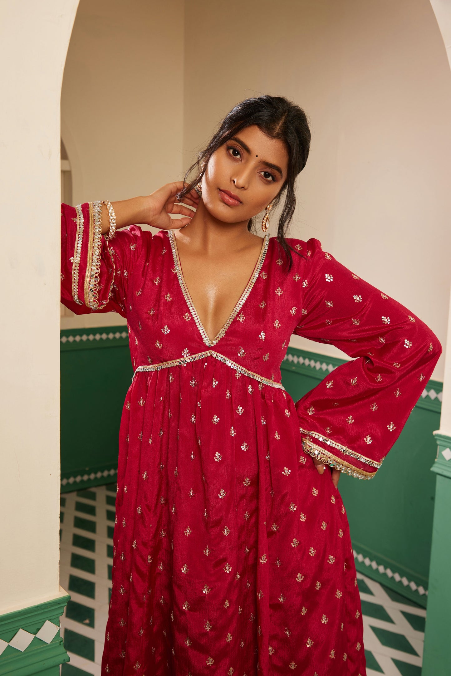 Sajda Fuchsia Pink Anarkali Dress