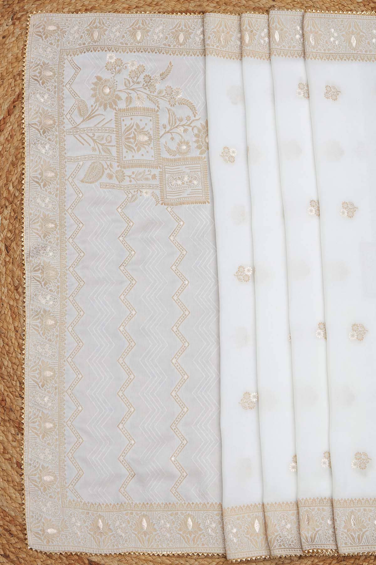 White_Silk_Blend_Floral_Print_Dupatta_Womens_Soch