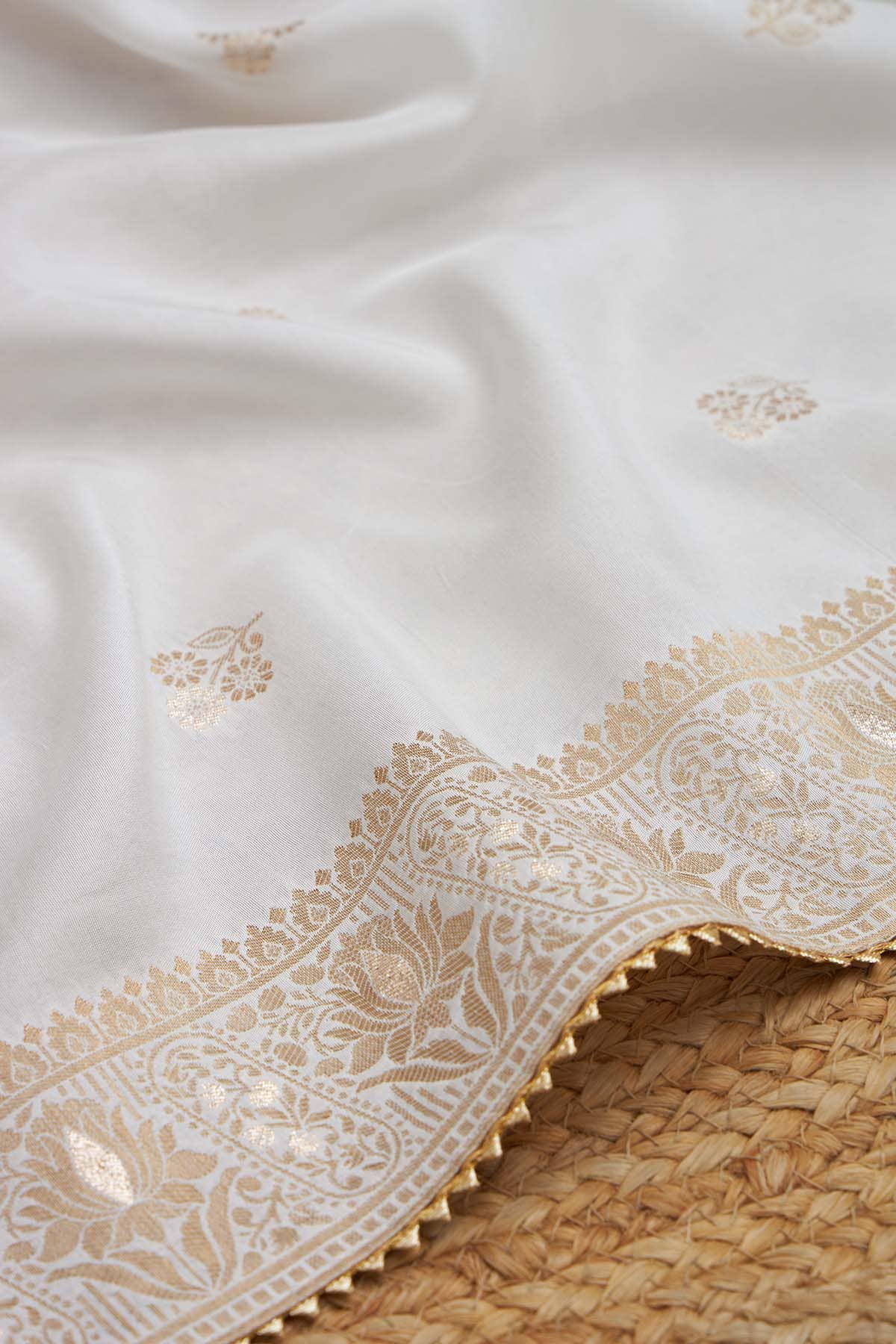 White_Silk_Blend_Floral_Print_Dupatta_Womens_Soch