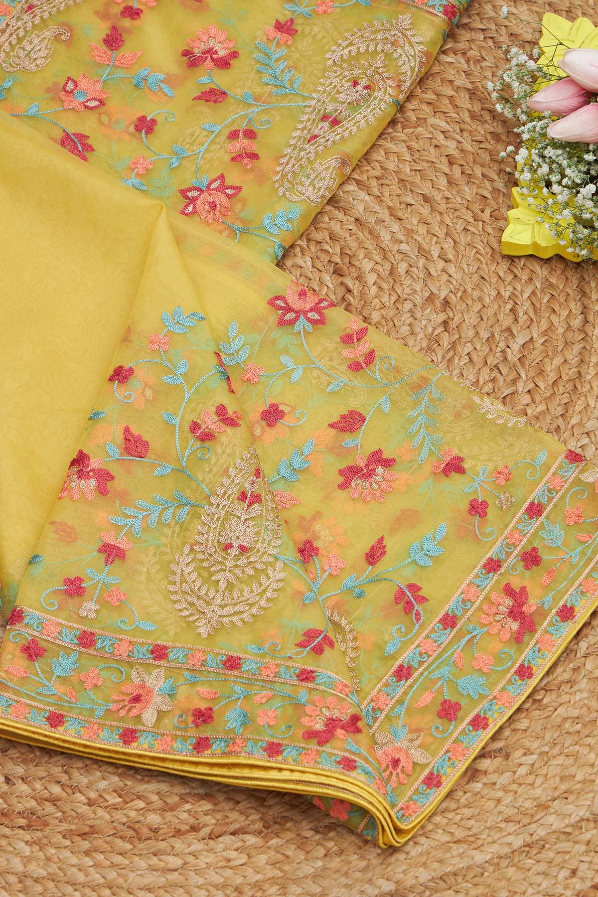 Yellow_Net_Embroidered_Dupatta_Womens_Soch