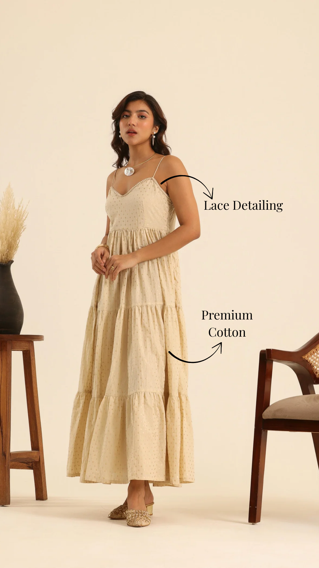 Nazaakat Champagne Kiss Maxi Dress