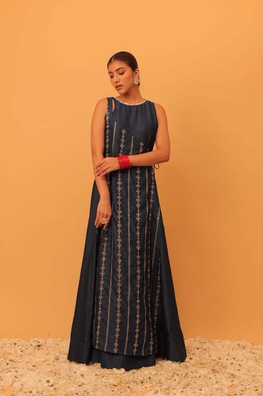 Nazaakat Mehfil Navy Blue Anarkali