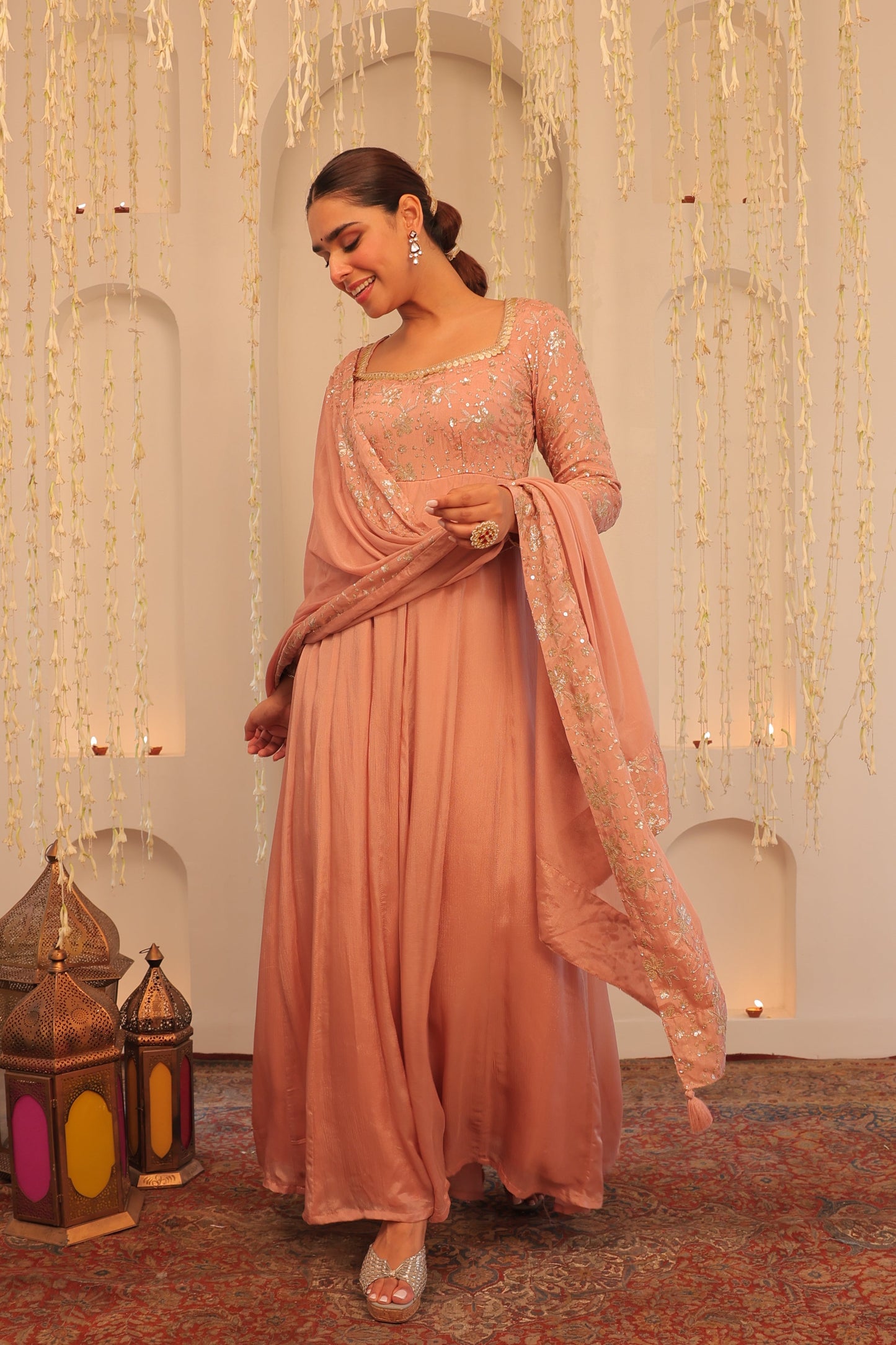 Nazaakat Mehfil Blush Pink Anarkali Set