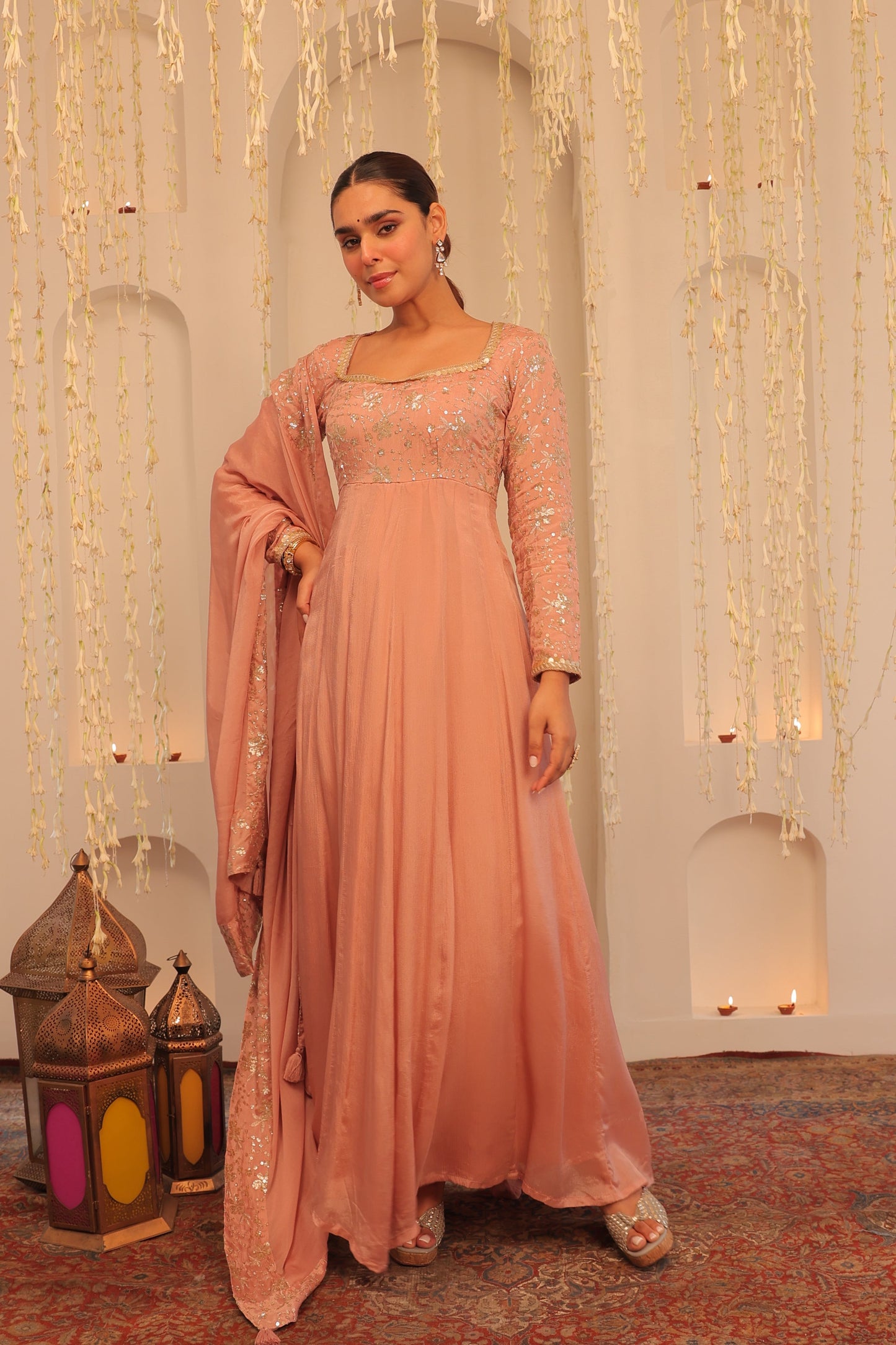 Nazaakat Mehfil Blush Pink Anarkali Set