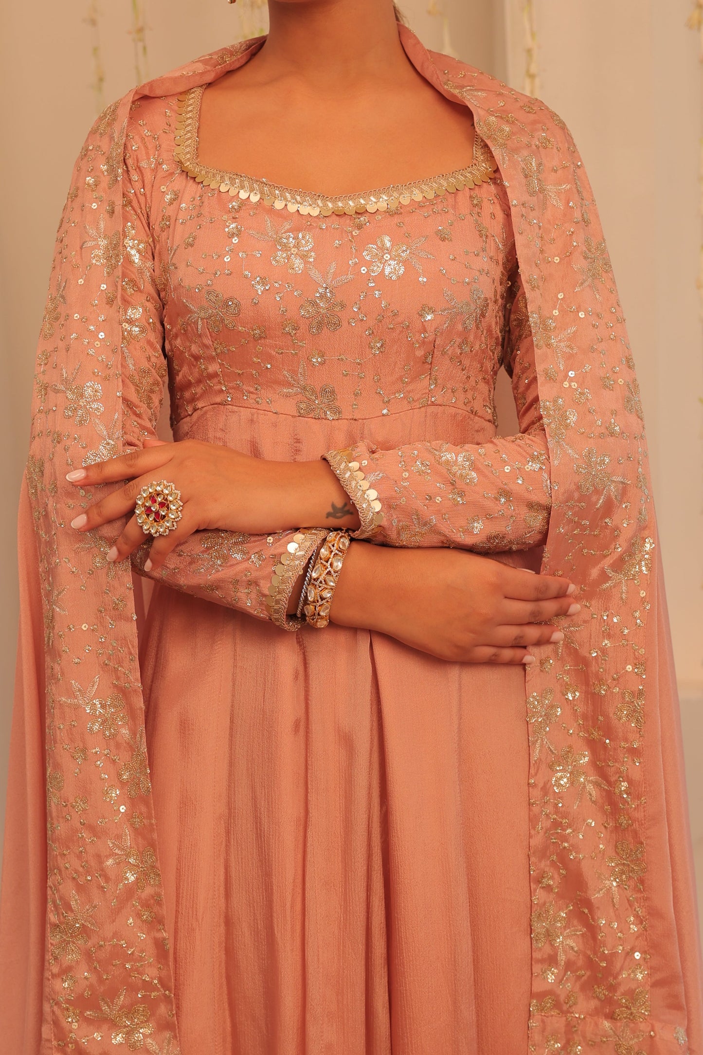 Nazaakat Mehfil Blush Pink Anarkali Set