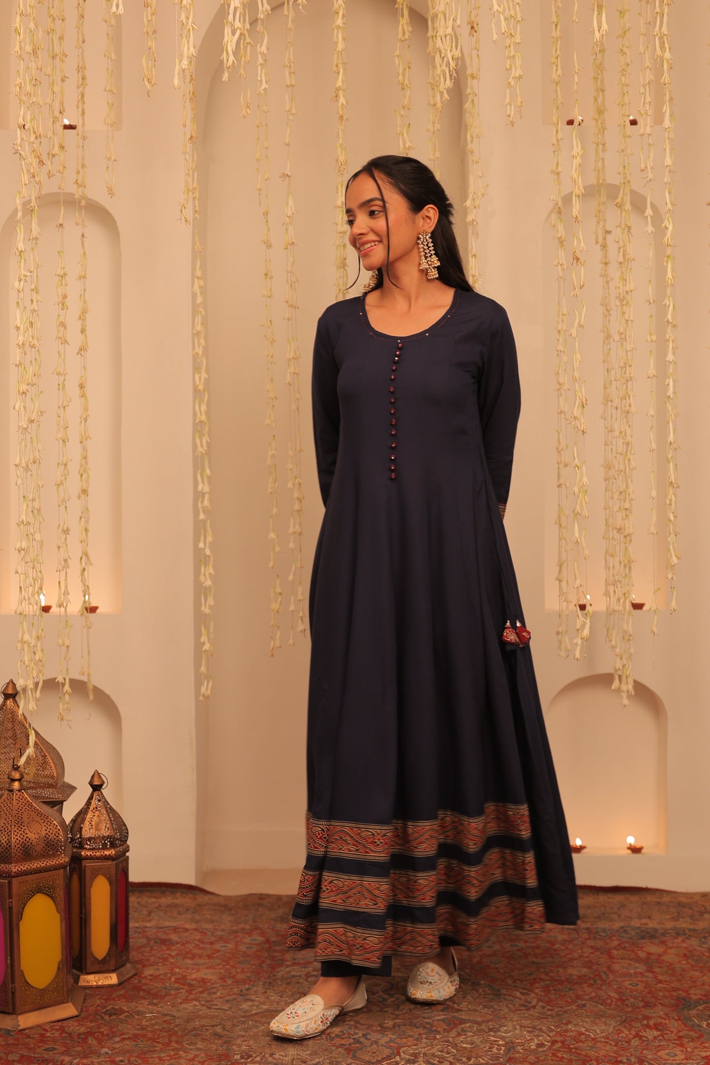 Nazaakat Mehfil Royal Blue Anarkali Set