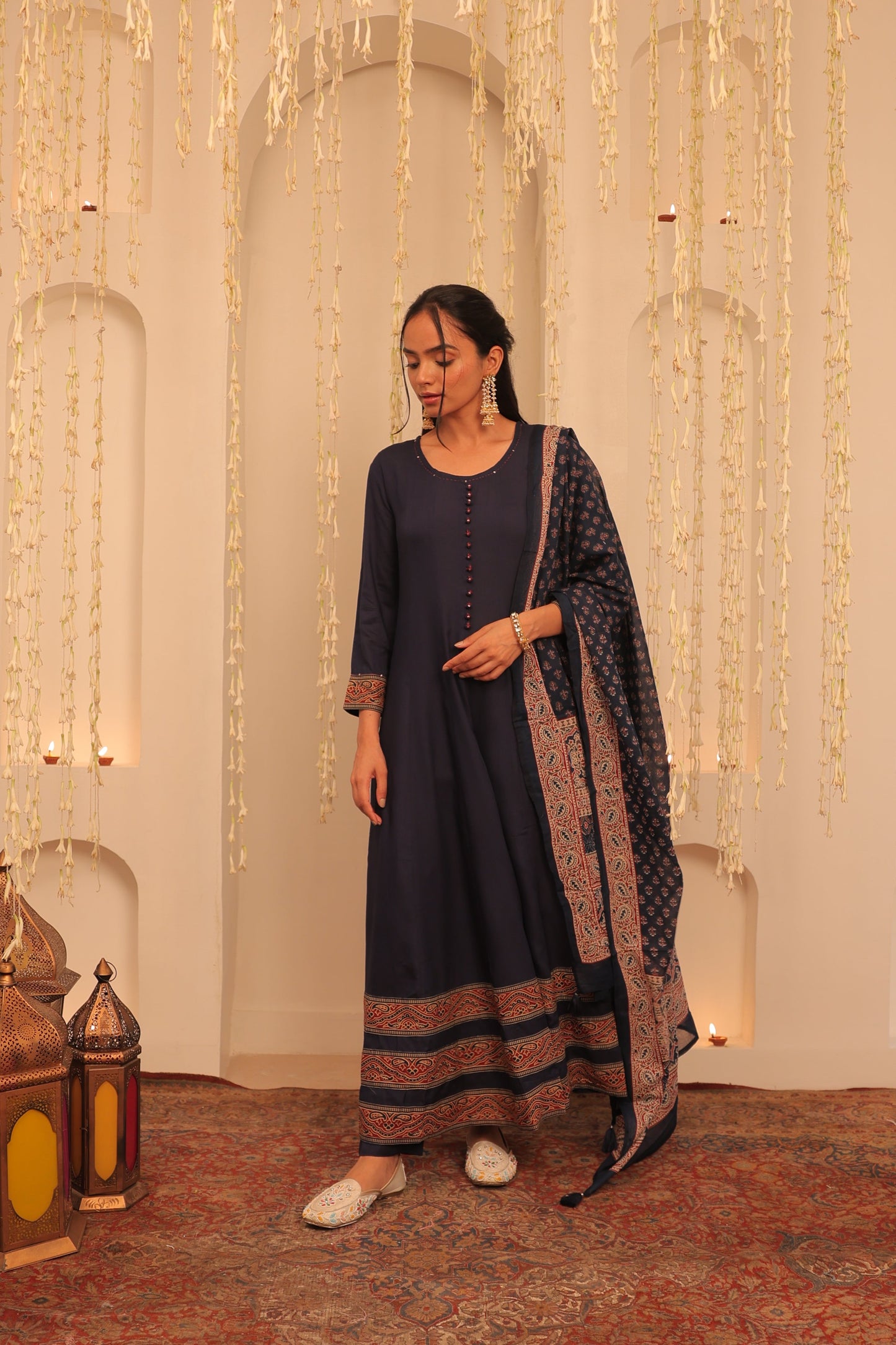 Nazaakat Mehfil Royal Blue Anarkali Set