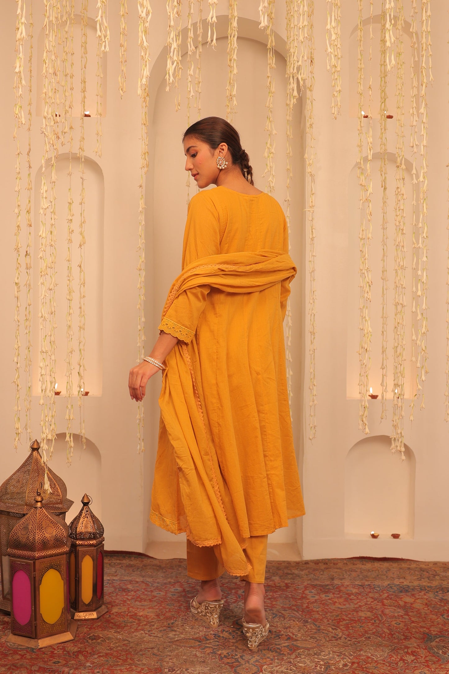 Nazaakat Mehfil Mustard Yellow Anarkali Set
