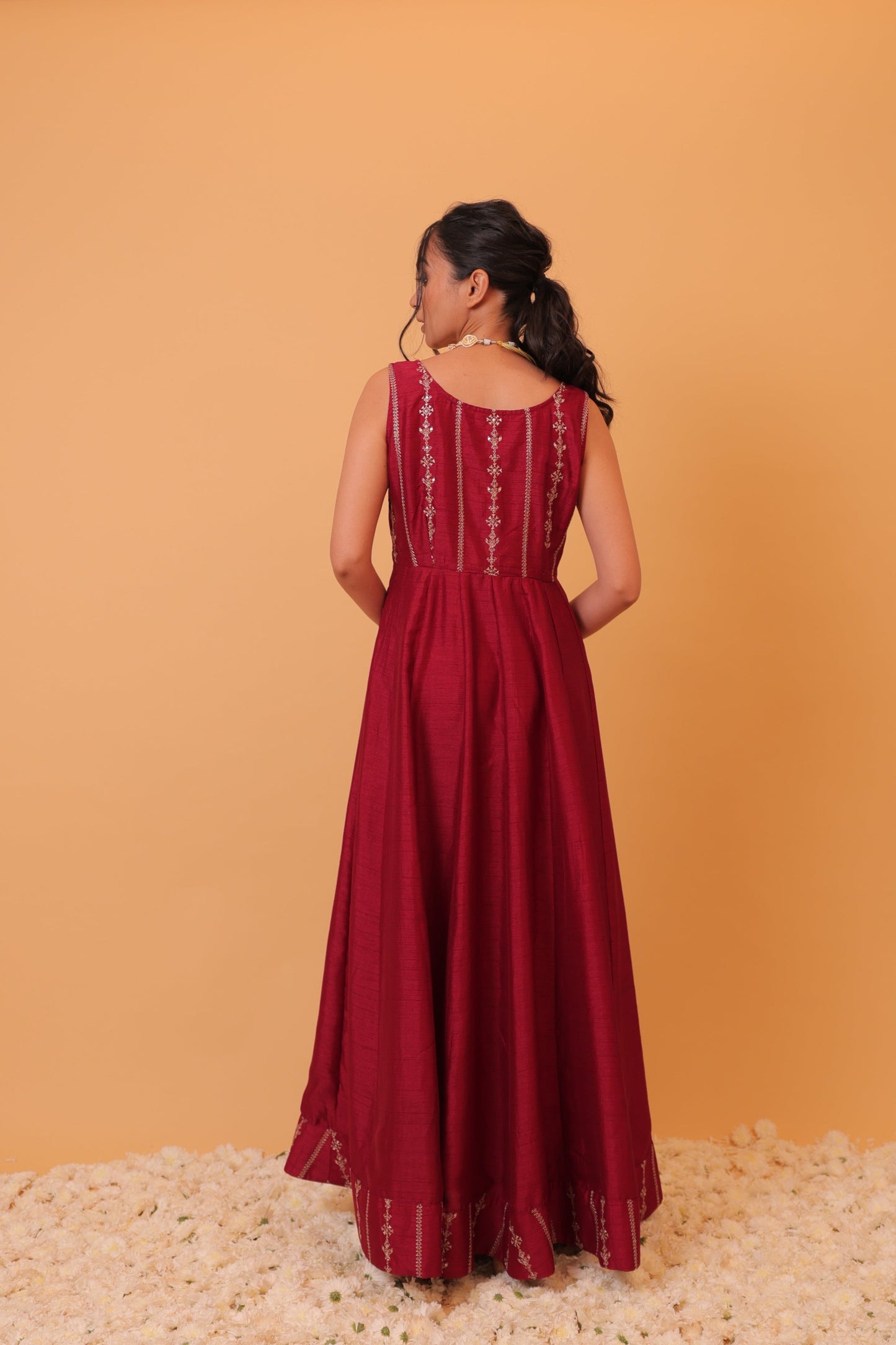 Nazaakat Mehfil Wine Anarkali Set