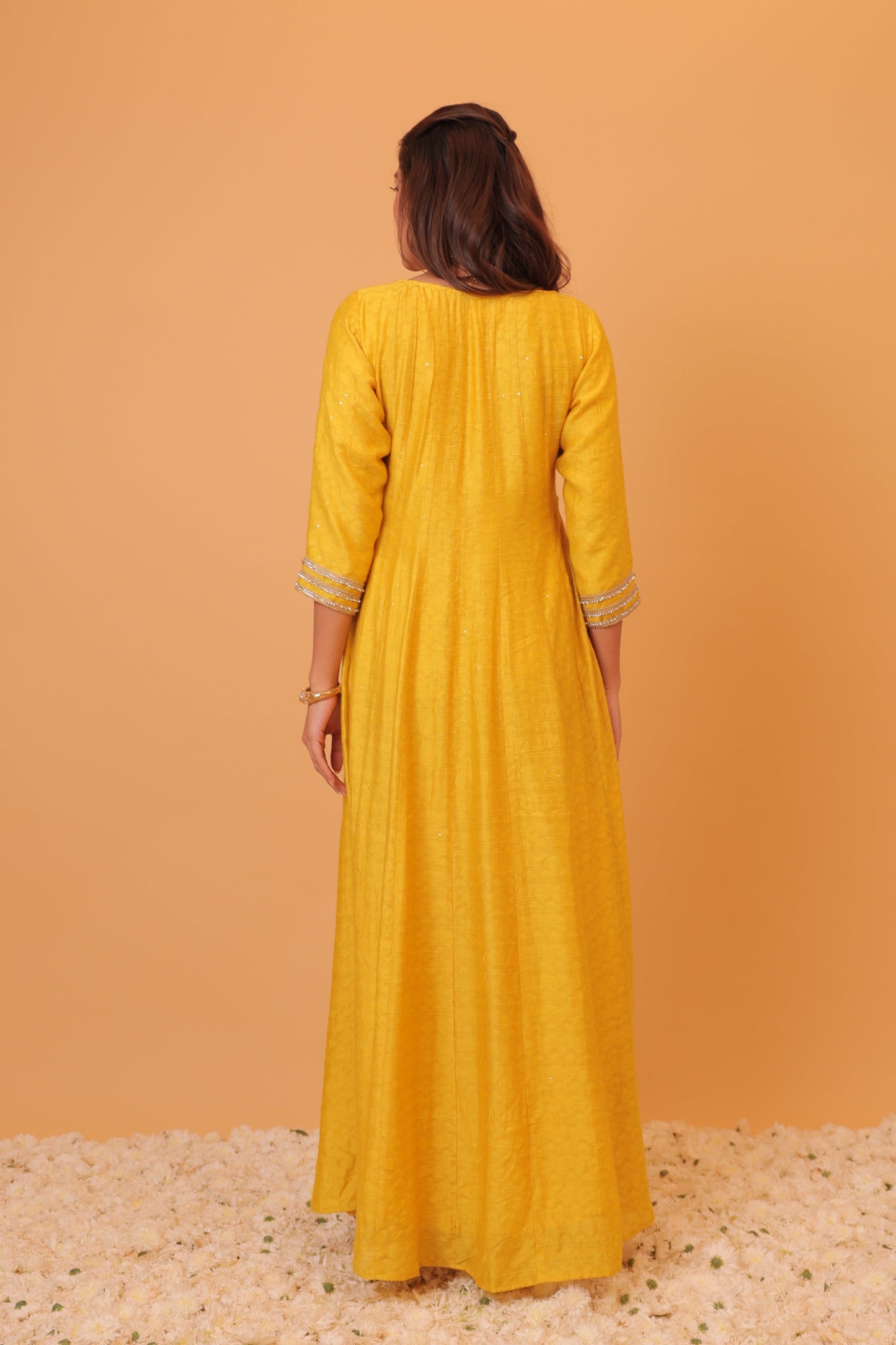 Nazaakat Mehfil Canary Yellow Anarkali Set