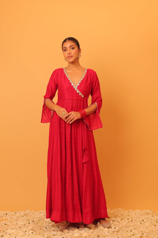 Nazaakat Mehfil Punch Pink Anarkali Set