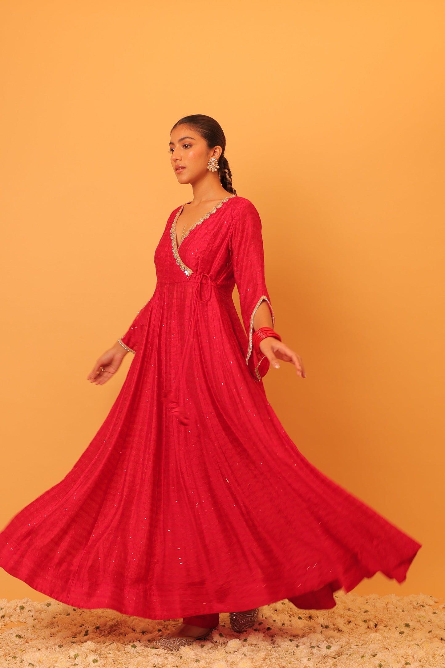 Nazaakat Mehfil Punch Pink Anarkali Set