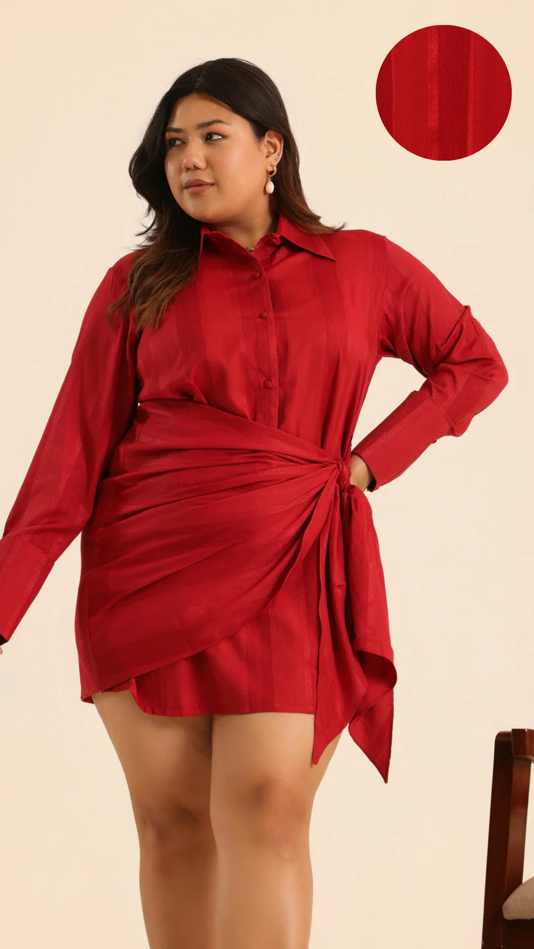 Nazaakat Cherry Charm Wrap Dress