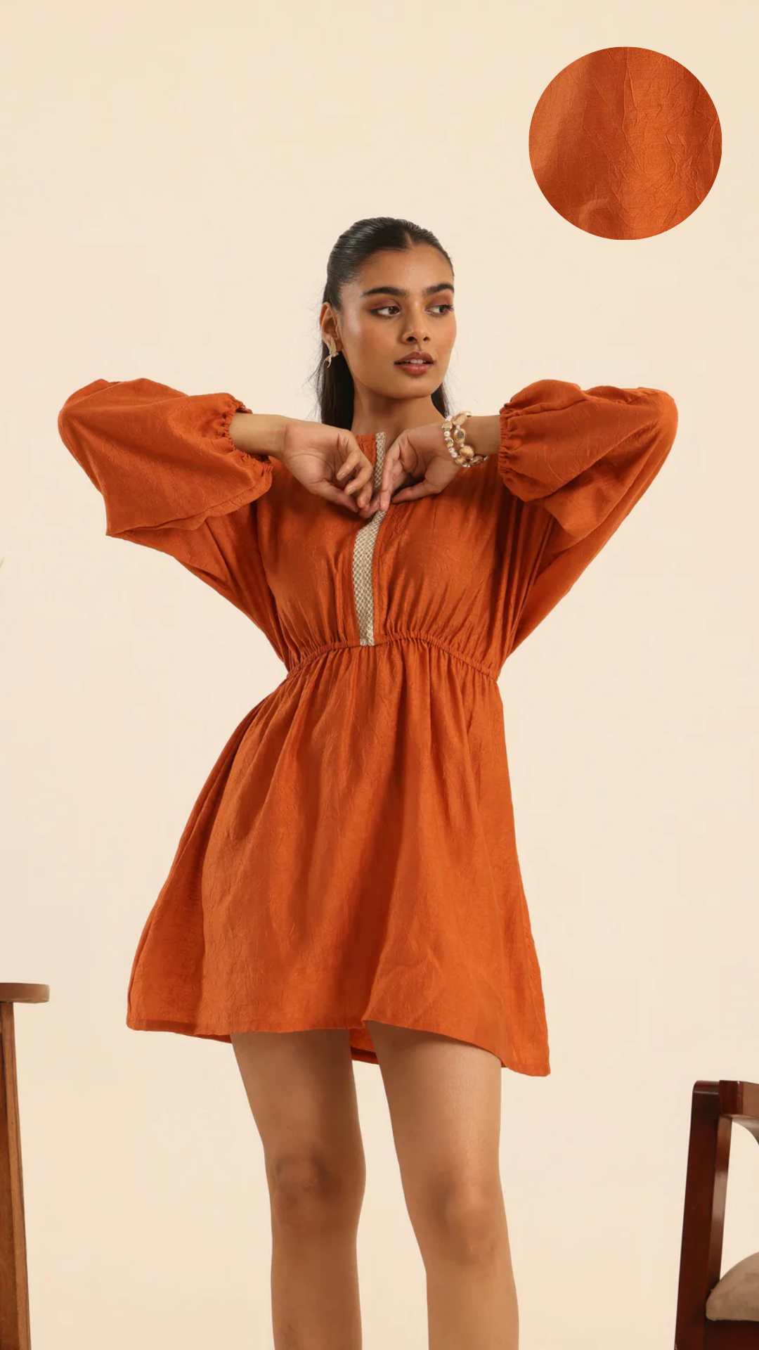Nazaakat Coral Comfort Dress