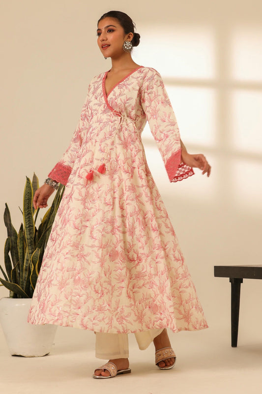 Rangrez Fuchsia Glow Embroidered Anarkali