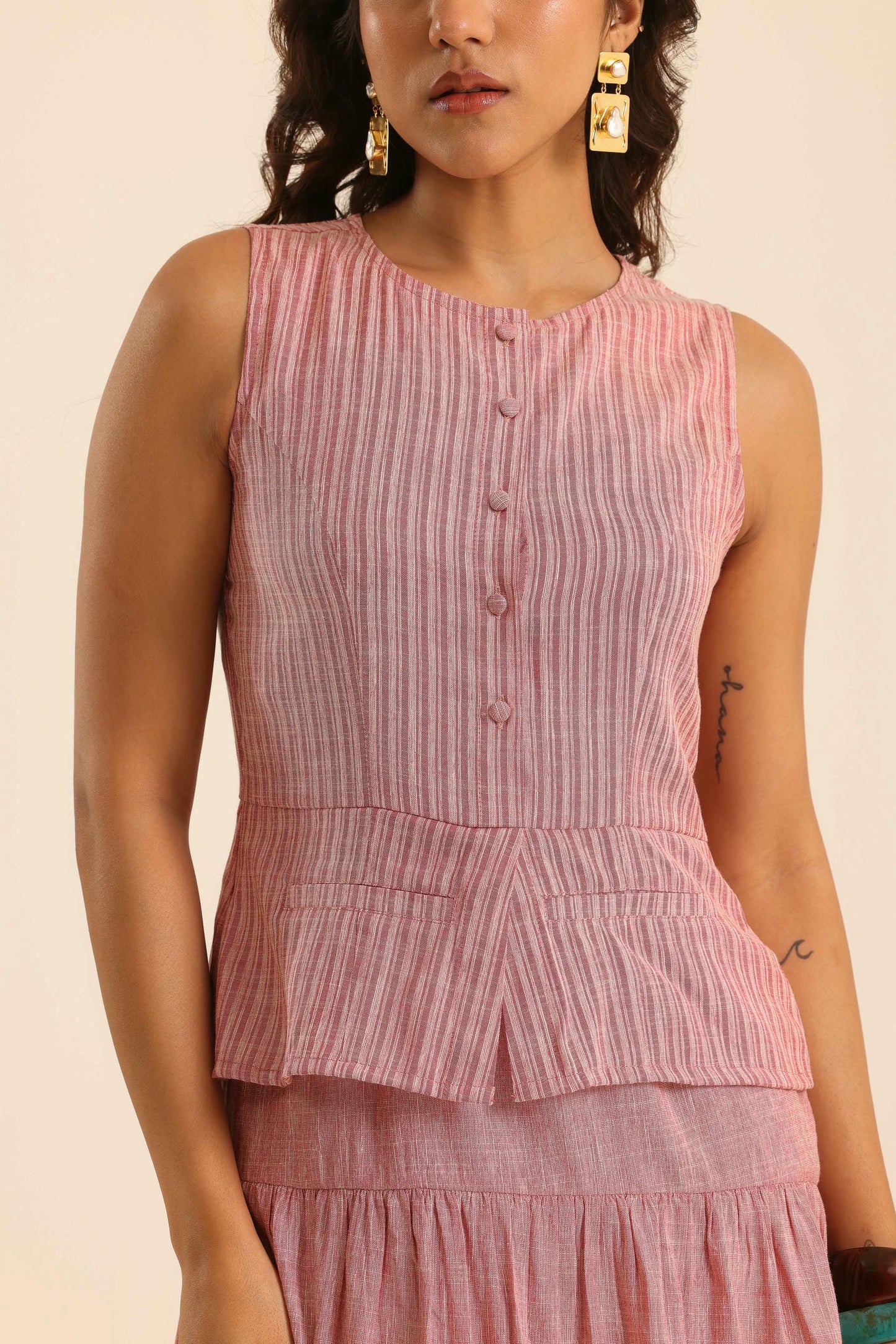 Nazaakat Pink Blush Short Dress