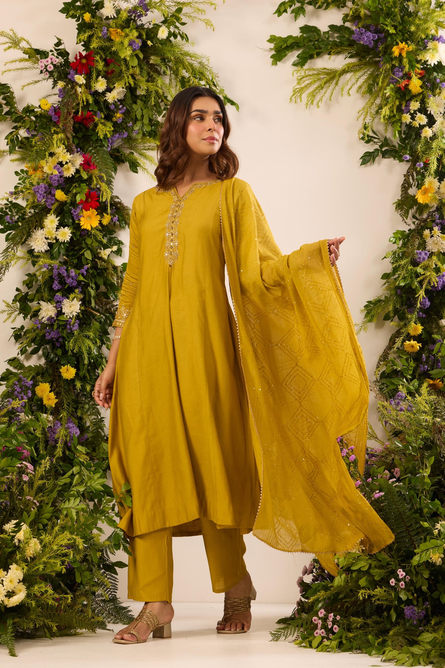 Mastaani Lime Royale Anarkali Set