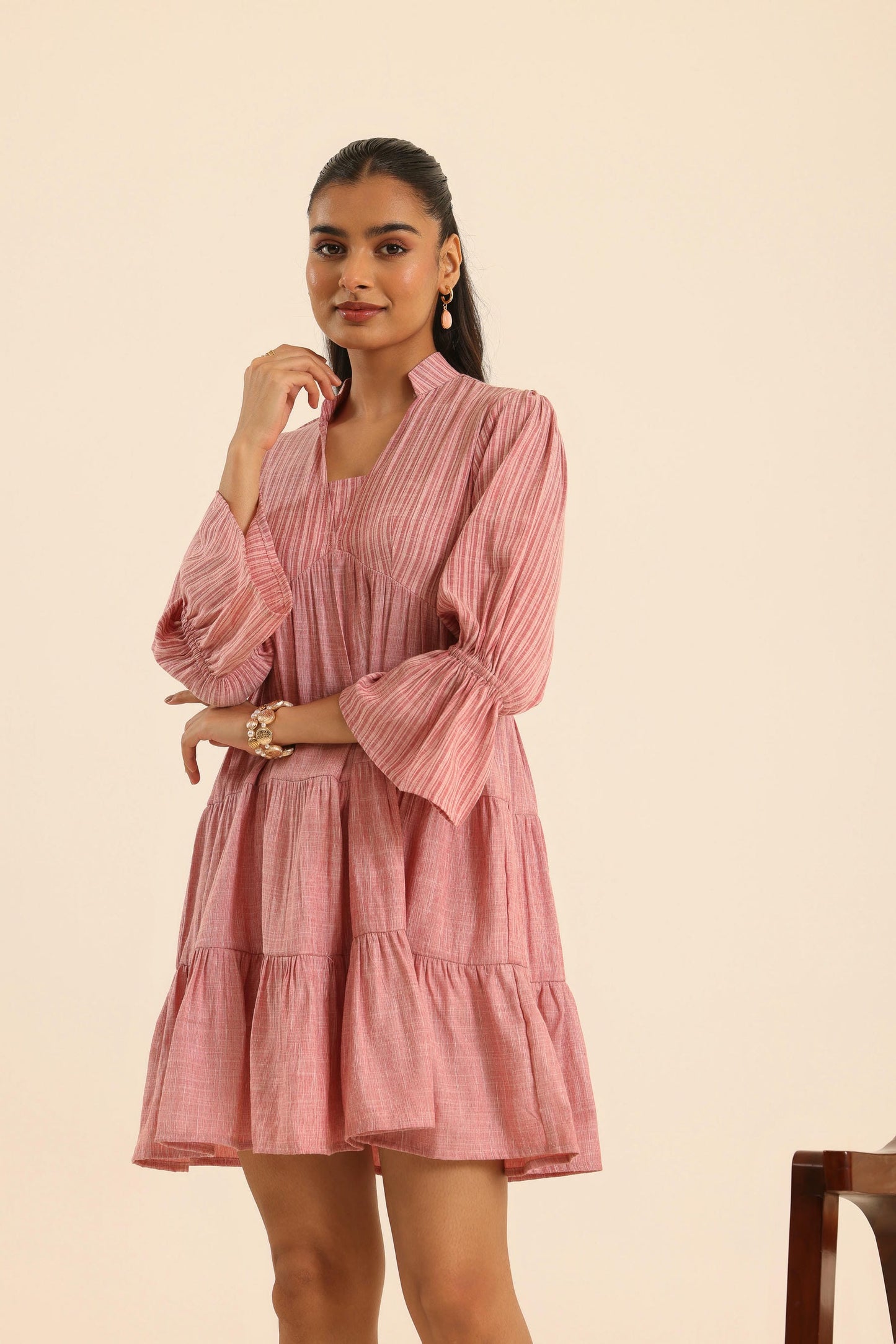 Nazaakat Plush Rush Tiered Dress