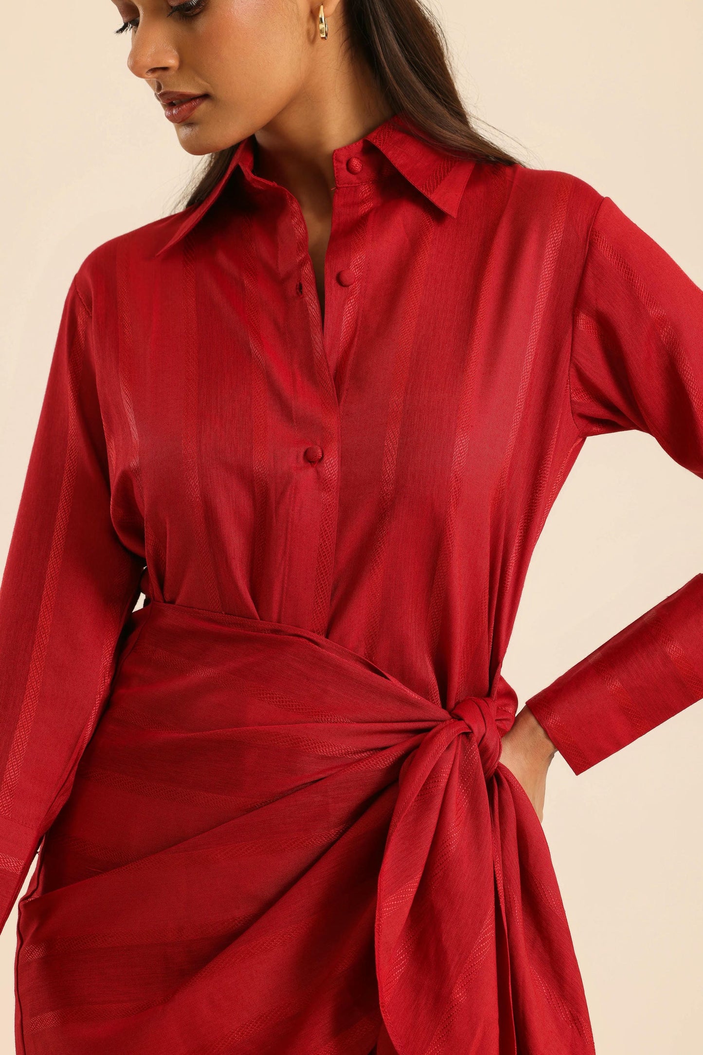 Nazaakat Cherry Charm Wrap Dress