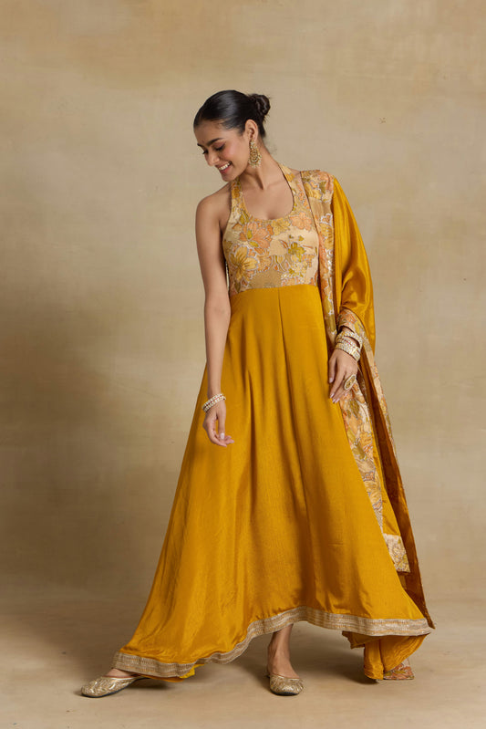 Nazaakat Noor Sunflower Glow Anarkali Set