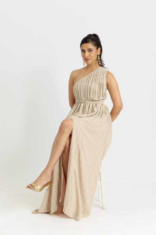 Nazaakat Cairo Soft Glam One Shoulder Dress